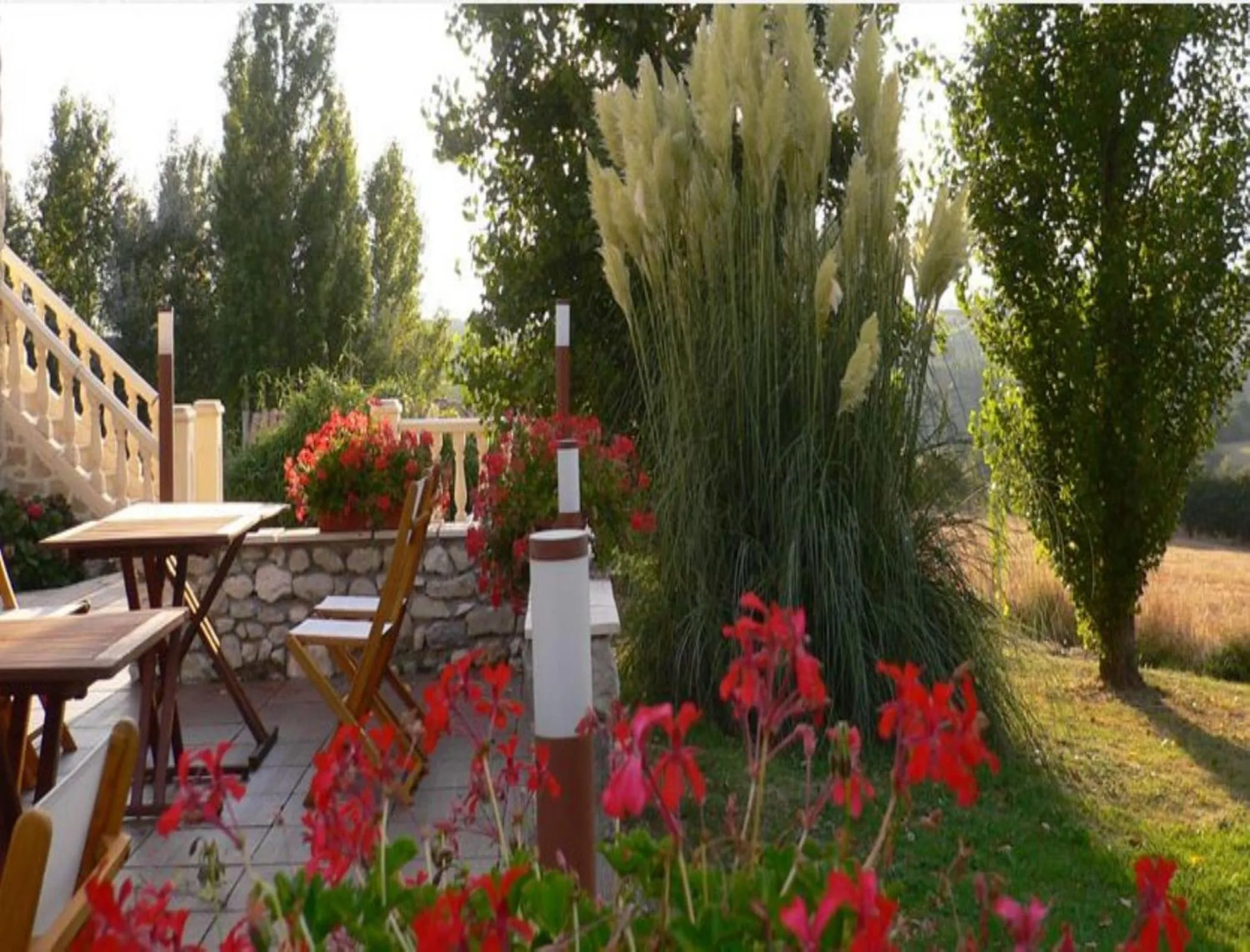 Balcony/Terrace in Chambres d'Hôtes Domaine de Beunes