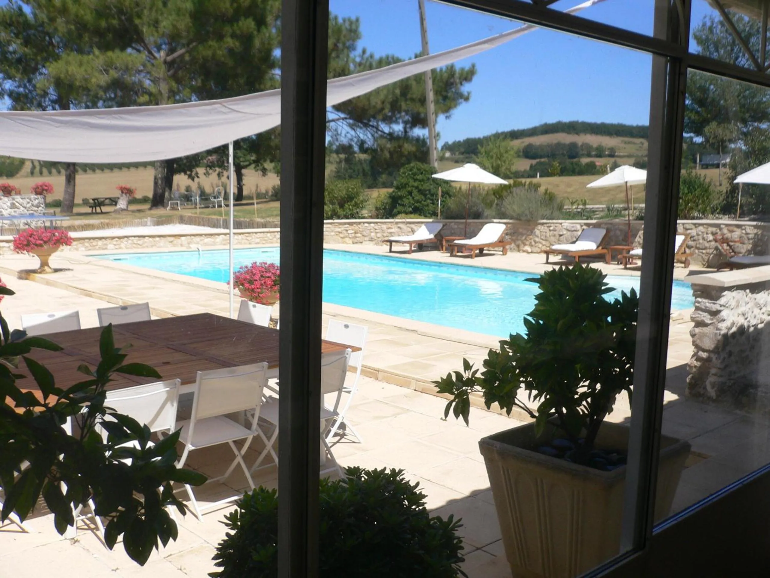 Balcony/Terrace in Chambres d'Hôtes Domaine de Beunes