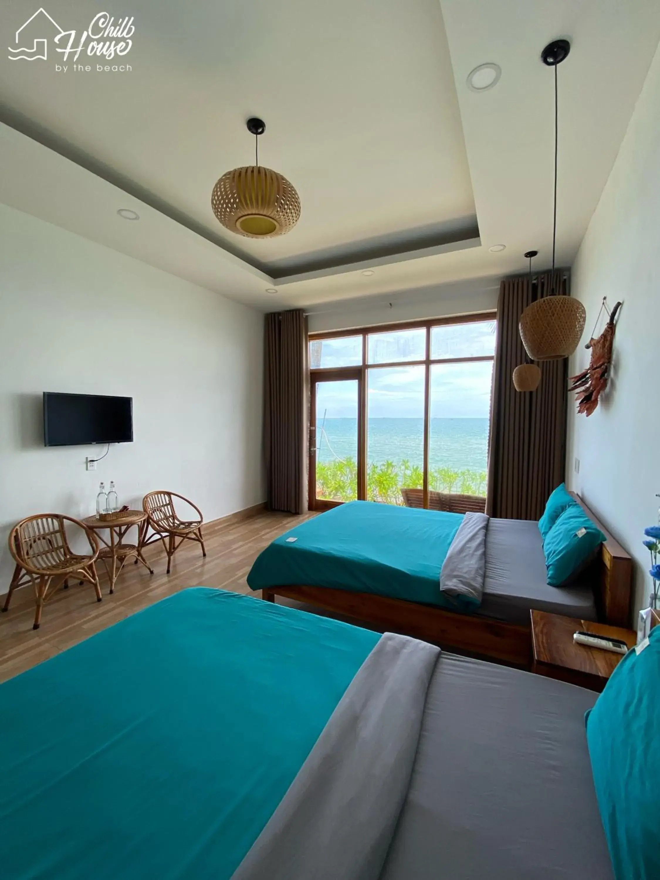 Quadruple Room with Sea View in CHILL HOUSE by the beach Quadruple Room with Sea View in CHILL HOUSE by the beach