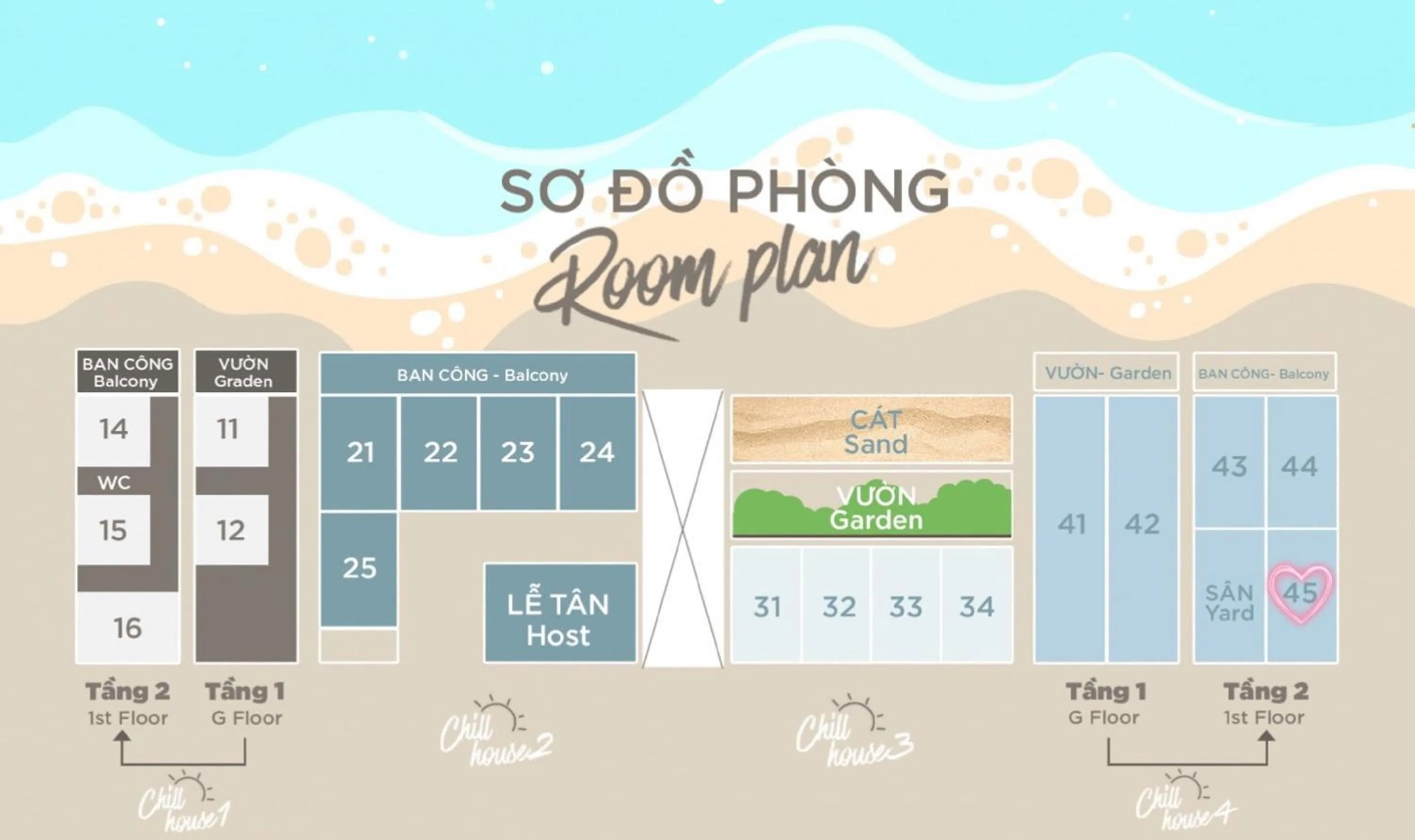 Floor plan in CHILL HOUSE by the beach
