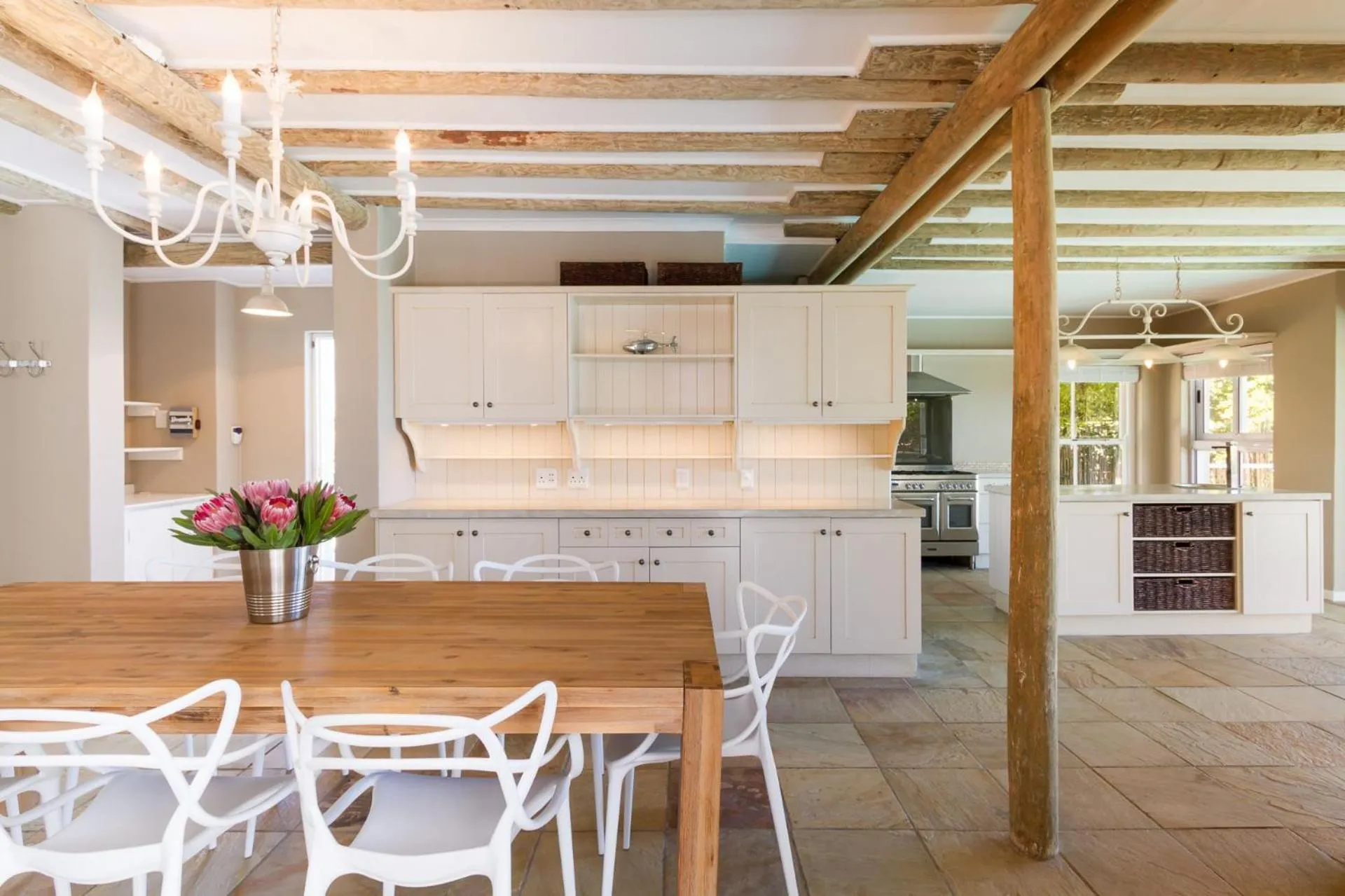 Dining area in Fin Whale Beach House