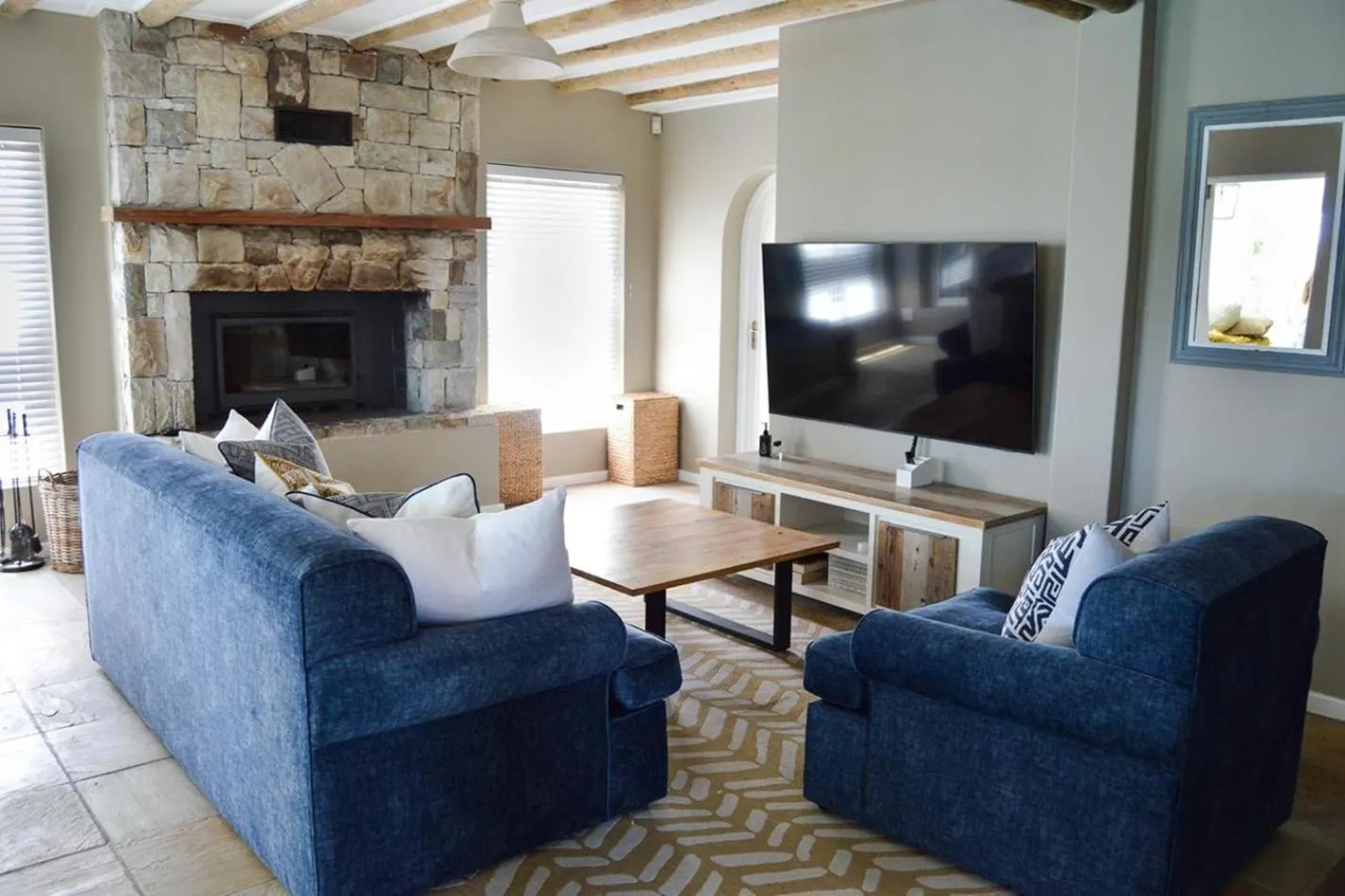 Living room in Fin Whale Beach House