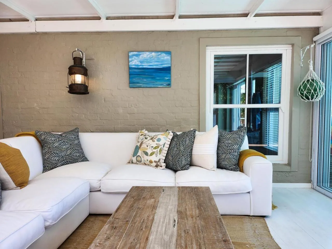 Living room in Fin Whale Beach House