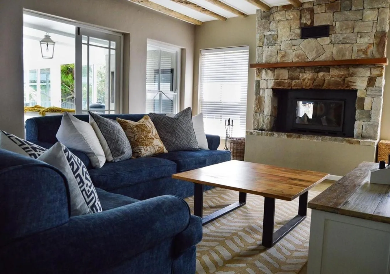Living room in Fin Whale Beach House
