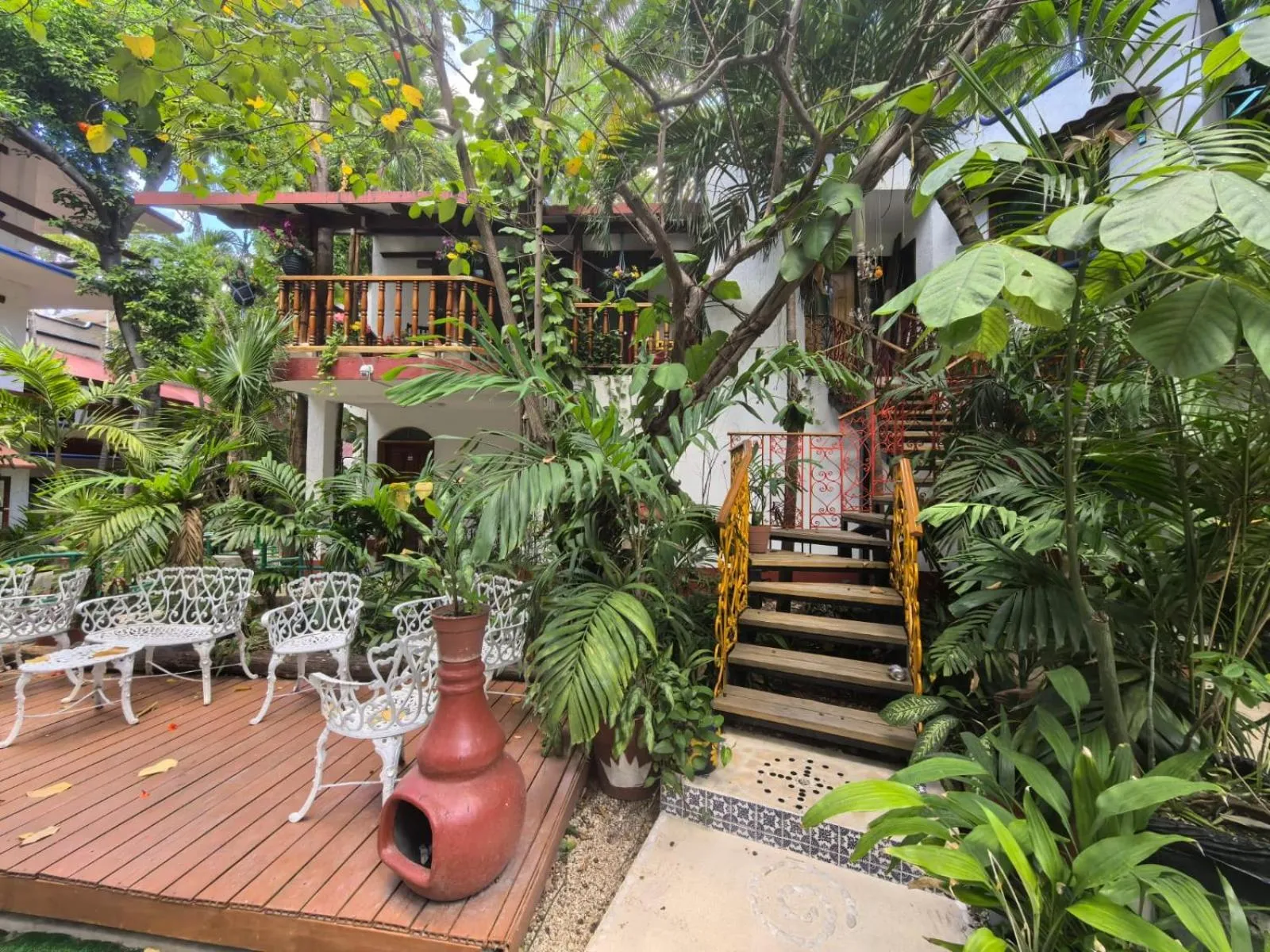 Patio in Eco-hotel El Rey del Caribe