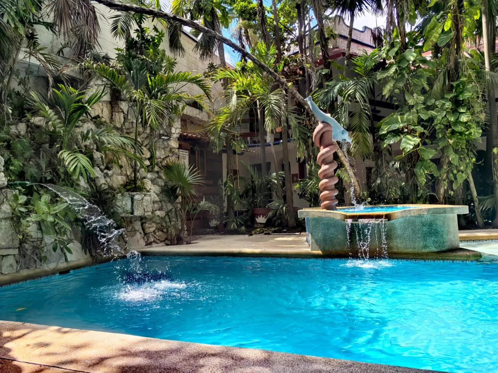 Swimming pool in Eco-hotel El Rey del Caribe