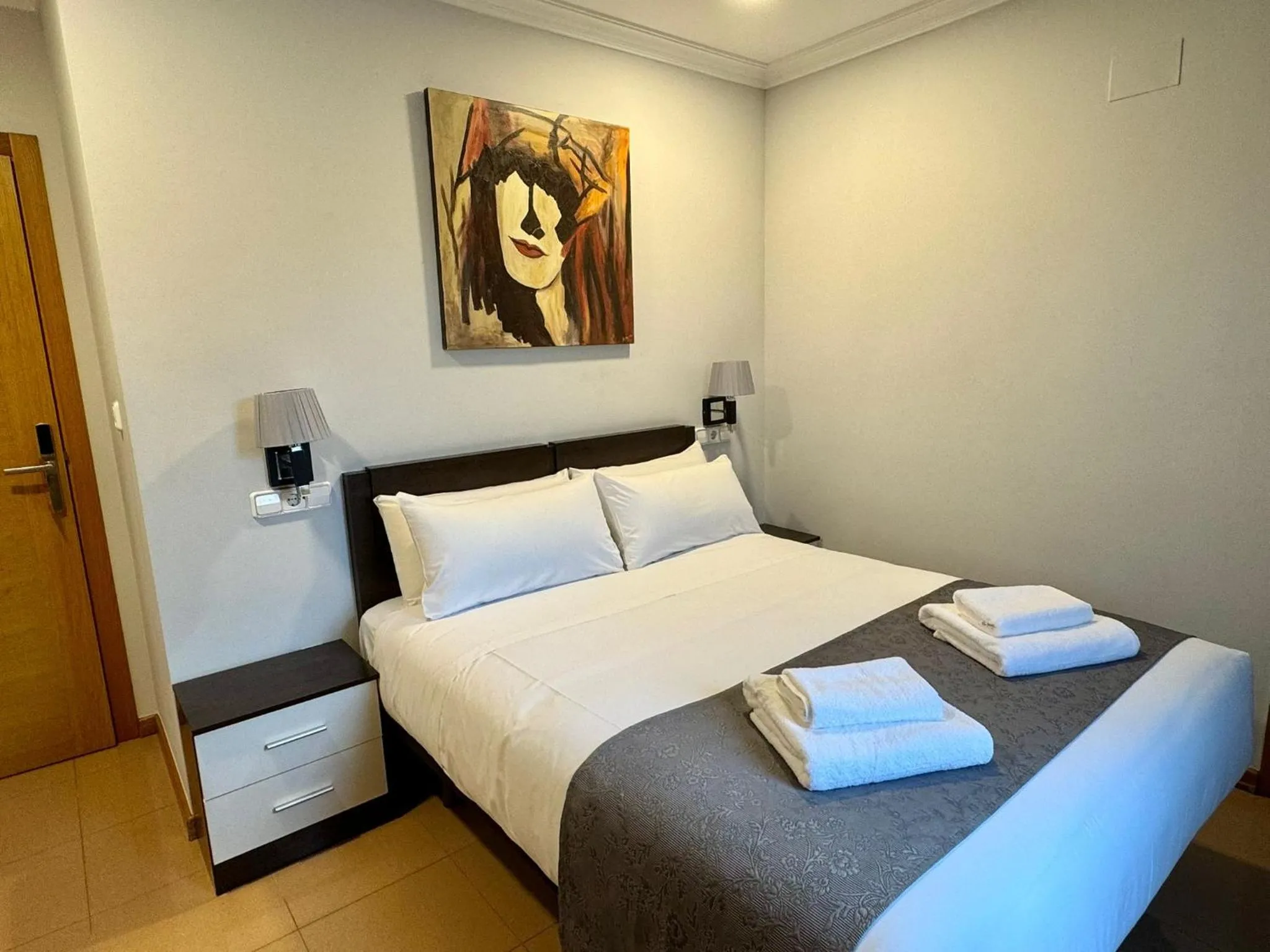 Bed in Hotel Reigosa