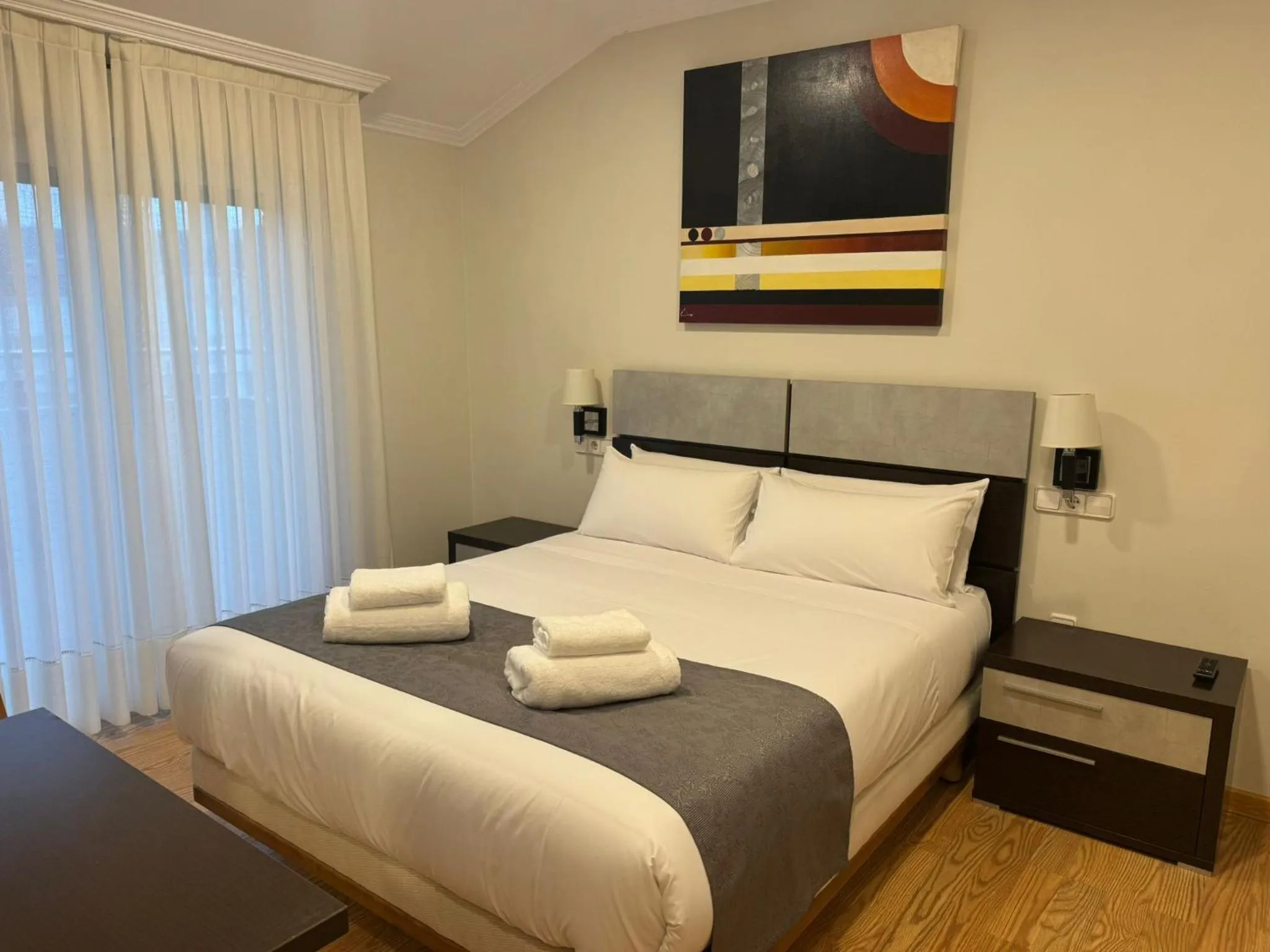 Bed in Hotel Reigosa