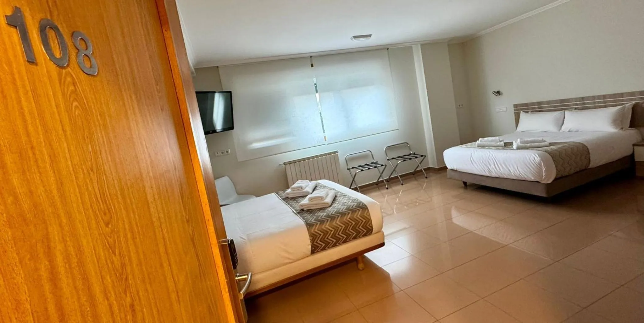 Bed in Hotel Reigosa