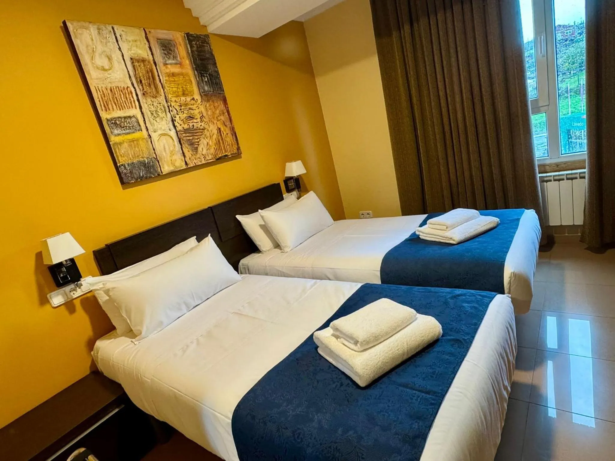 Bed in Hotel Reigosa