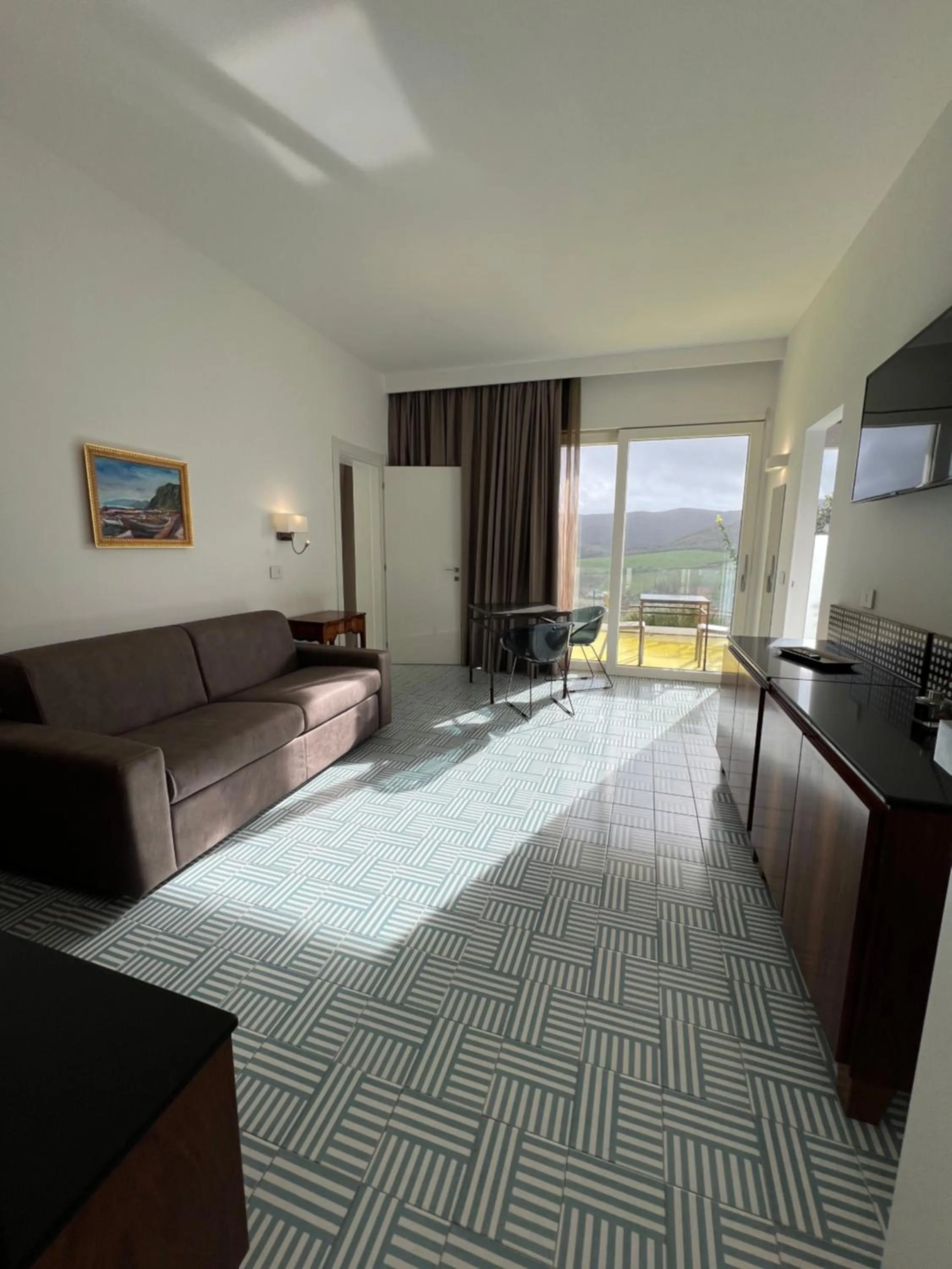 Living room, Bed in Myrtus Agropoli