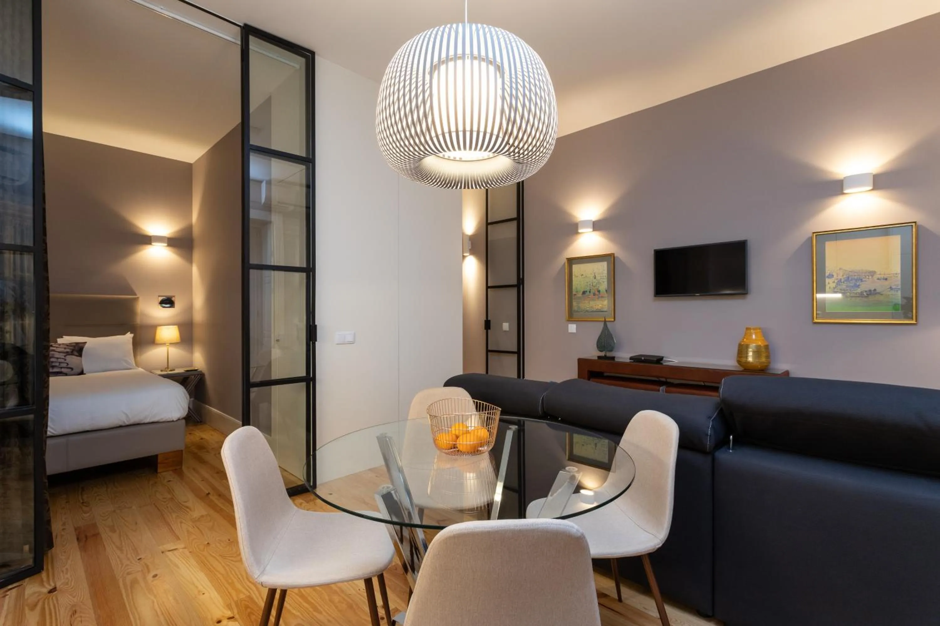 Communal lounge/ TV room, Bed in Geo Studios Santa Catarina