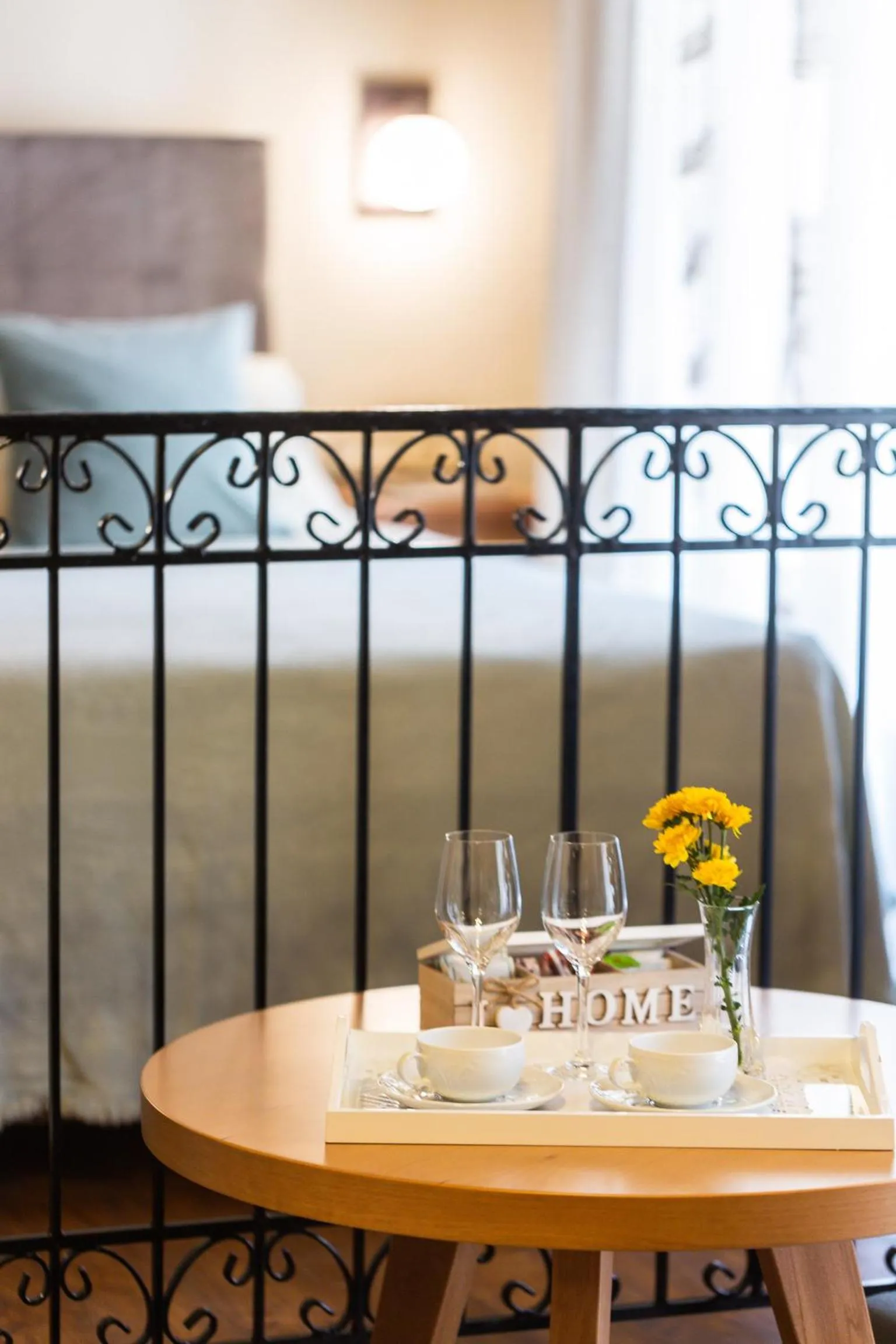 Bed in Phaedra Suites