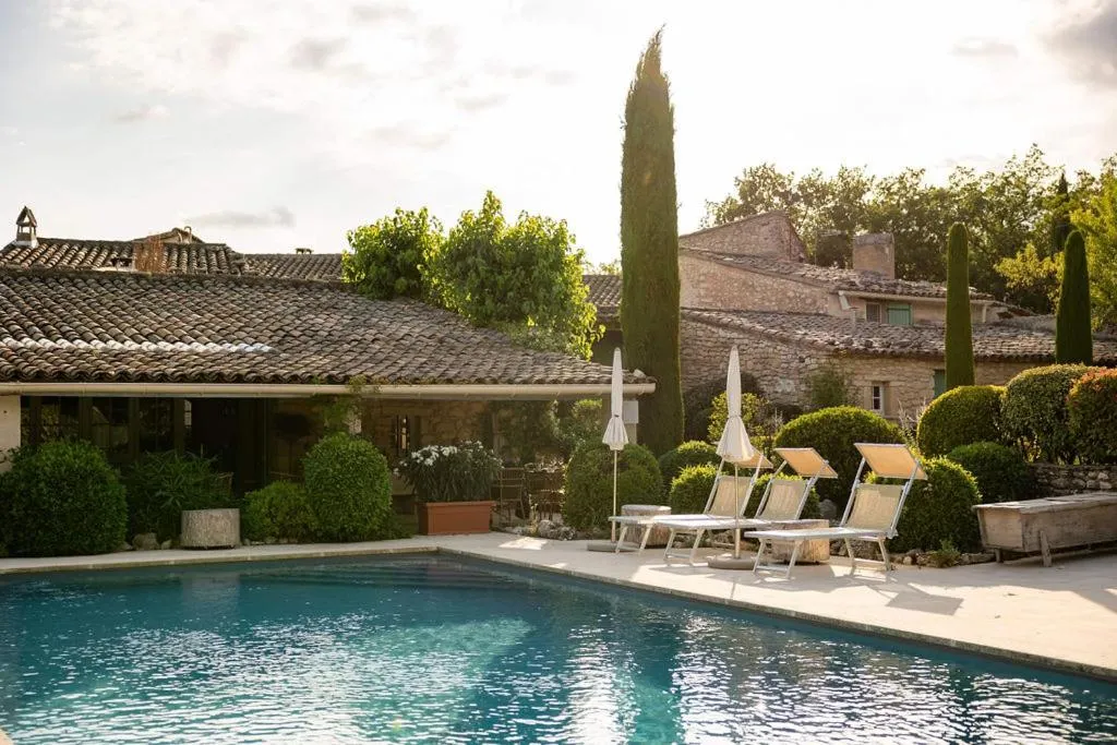Pool view in LA FERME DE LA HUPPE