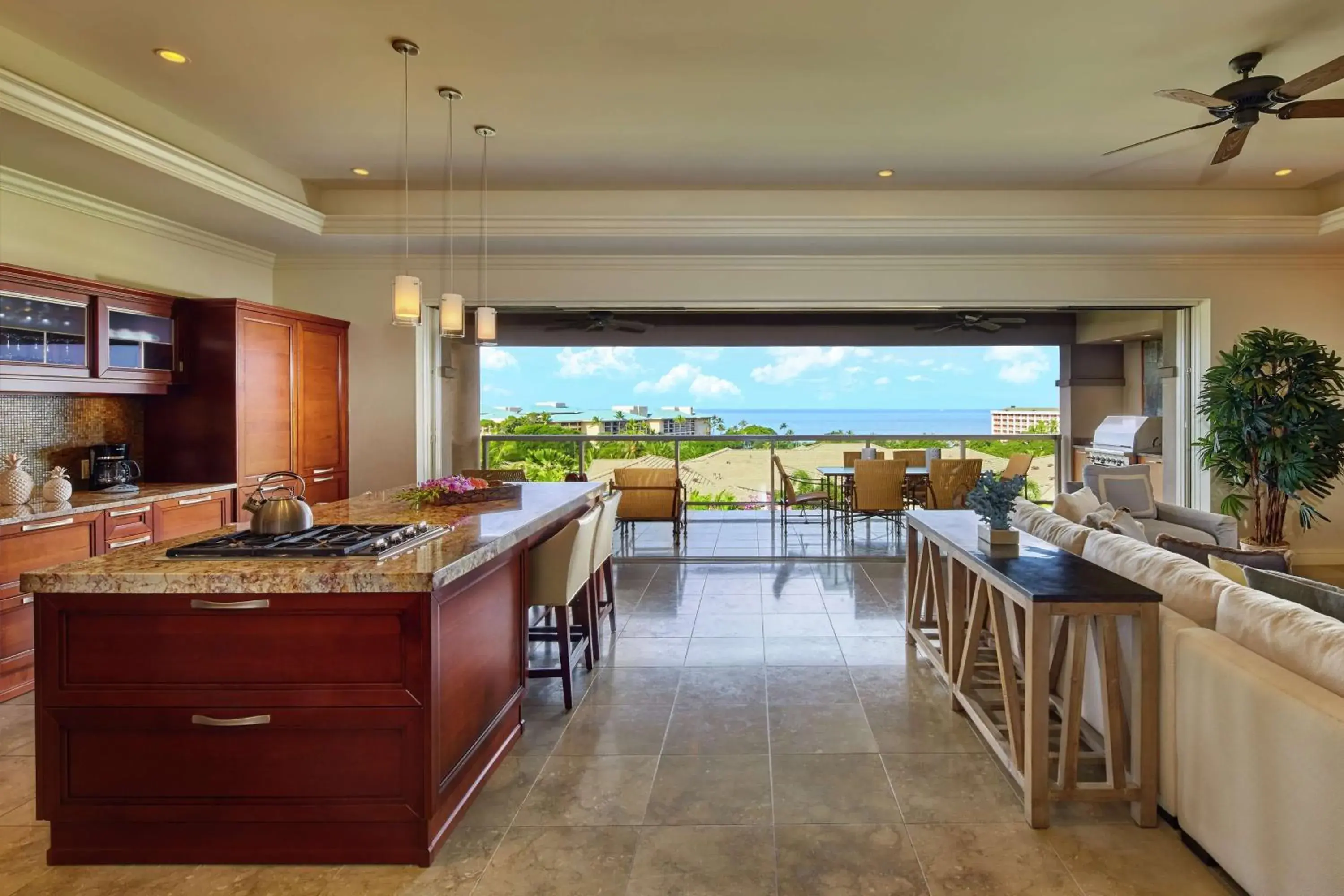 Living room in Ho'olei at Grand Wailea Living room in Ho'olei at Grand Wailea