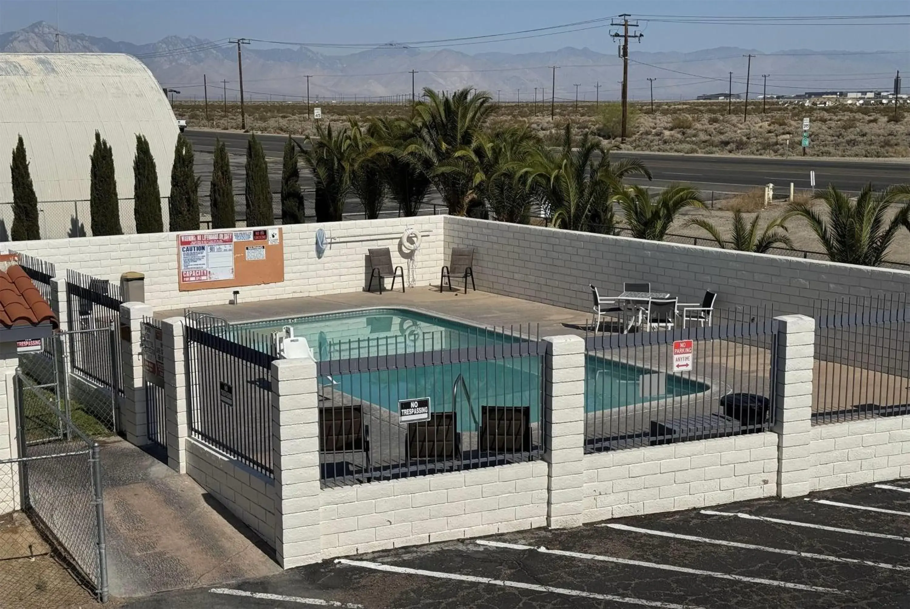 Pool view in Days Inn by Wyndham Ridgecrest near China Lake Naval Station Pool view in Days Inn by Wyndham Ridgecrest near China Lake Naval Station