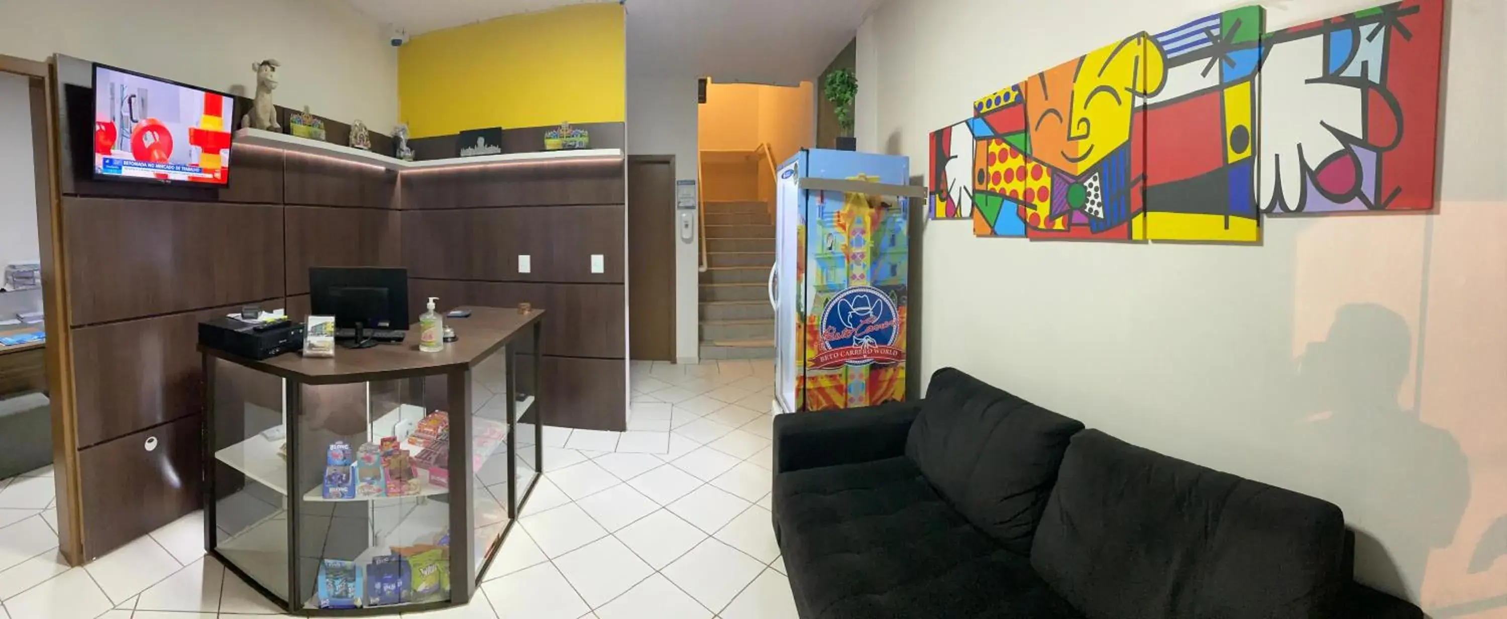 Lobby or reception in Pousada Cores Lobby or reception in Pousada Cores