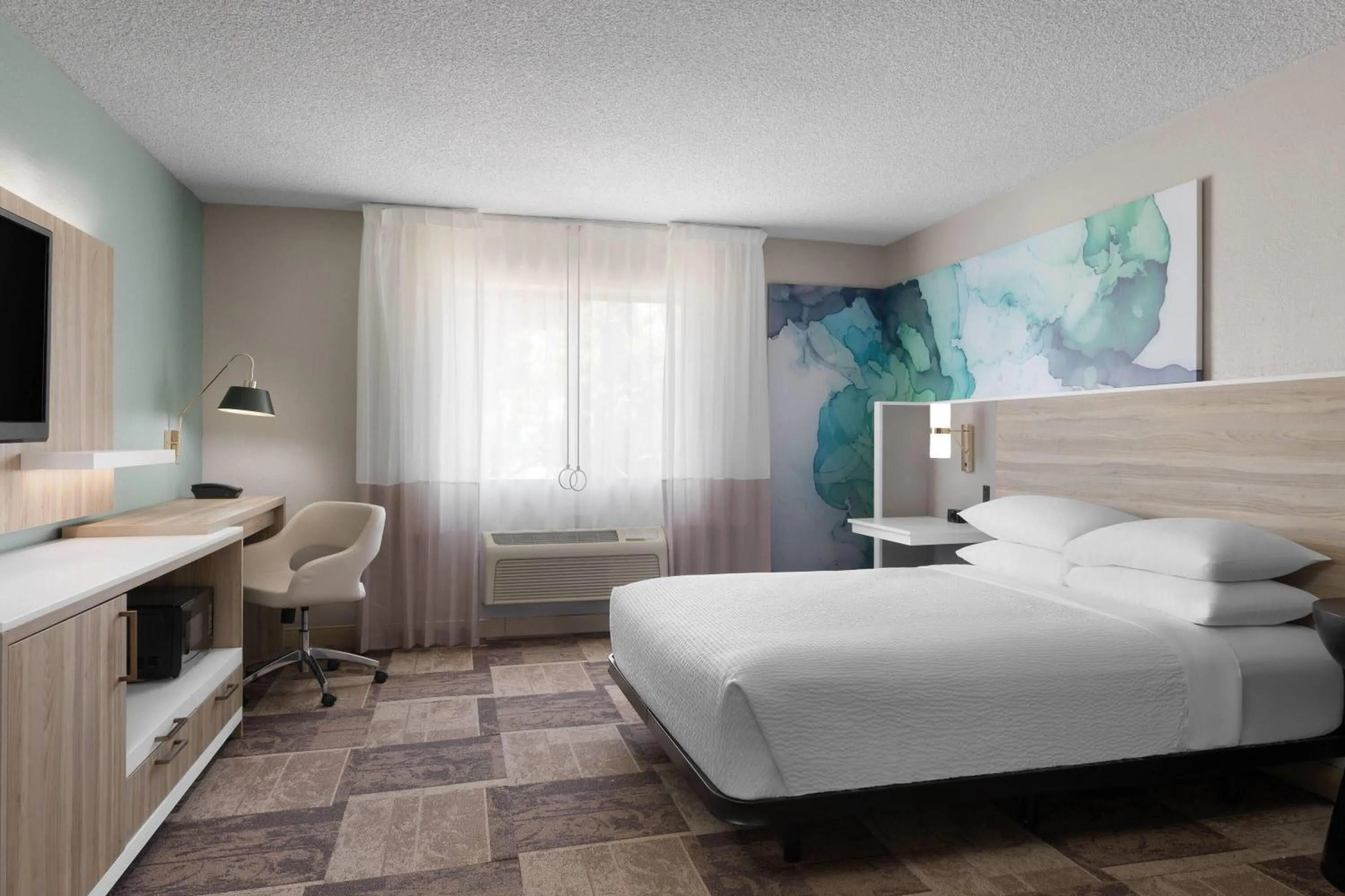 Photo of the whole room, Bed in Wyndham Garden Newark Fremont Silicon Valley