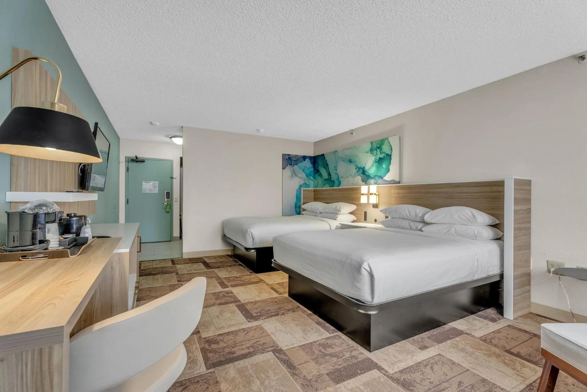 Photo of the whole room, Bed in Wyndham Garden Newark Fremont Silicon Valley