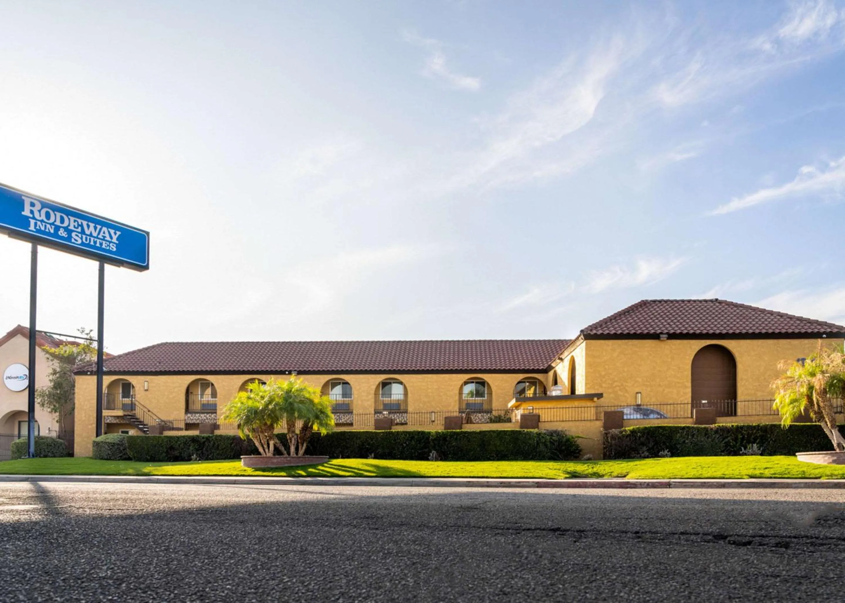 Property building in Rodeway Inn & Suites Colton-Riverside