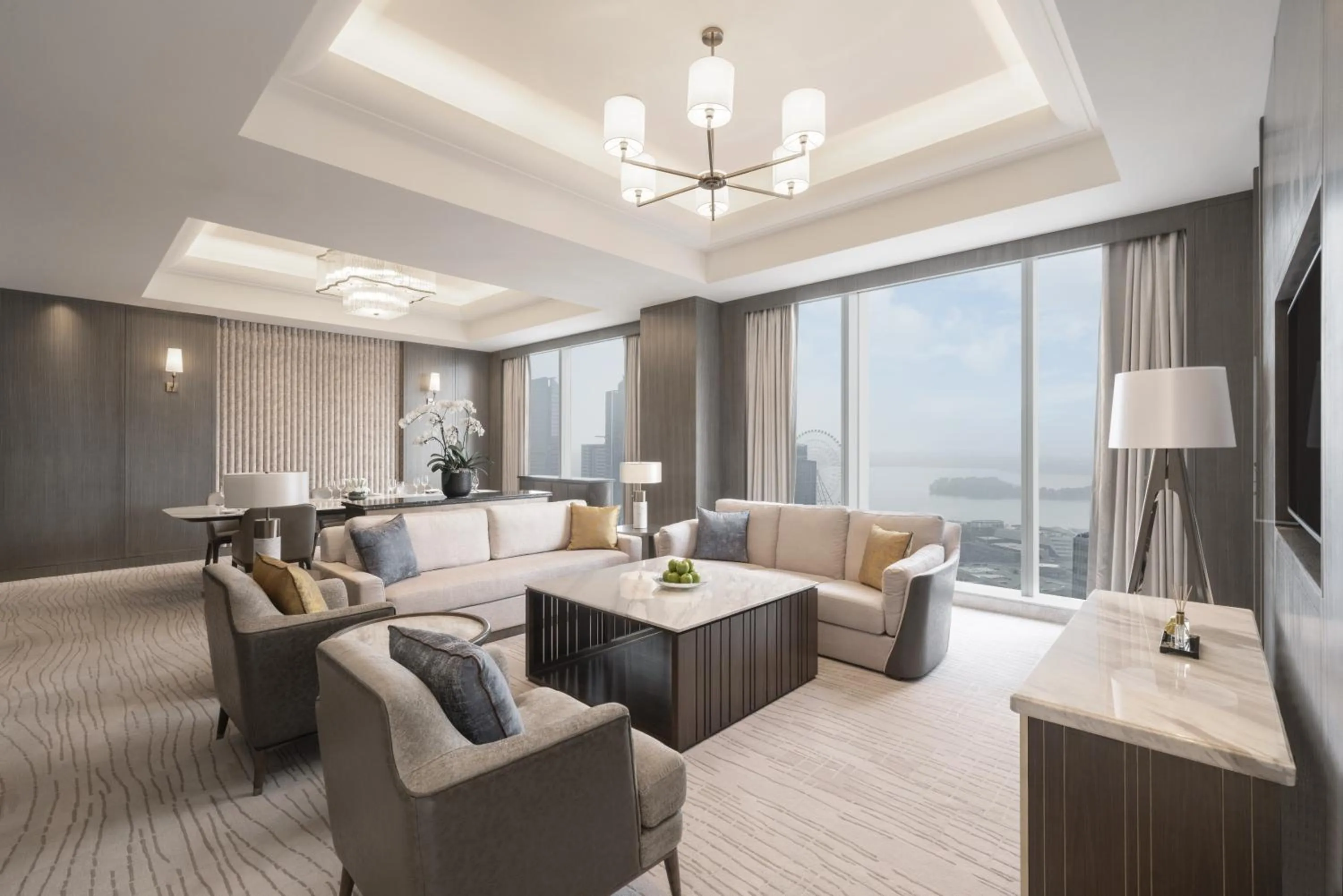 Living room in Shangri-La Yuanqu, Suzhou