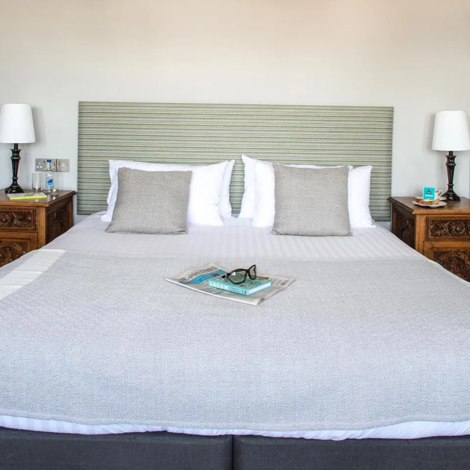 Bed in The Porlock Weir Hotel