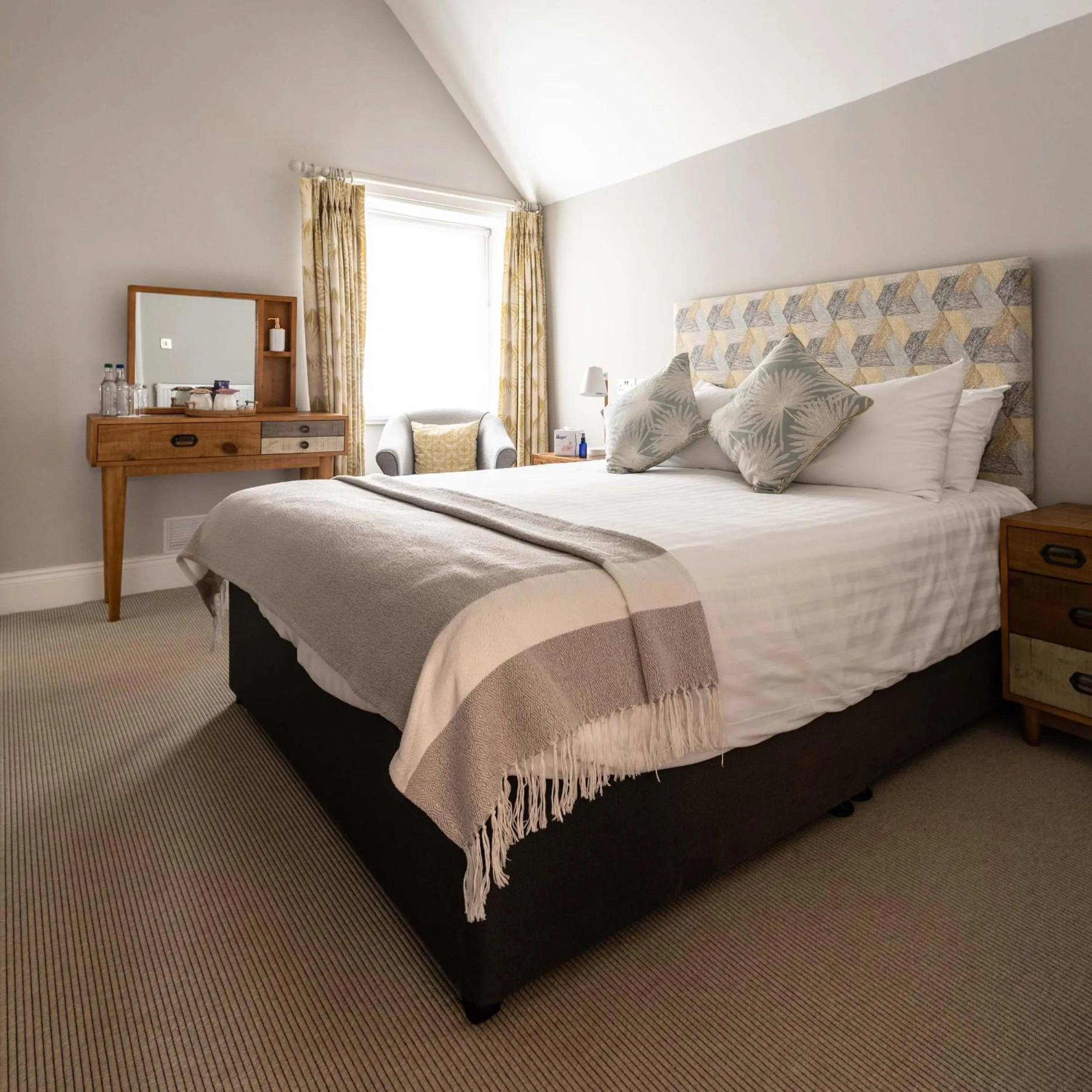 Bed in The Porlock Weir Hotel