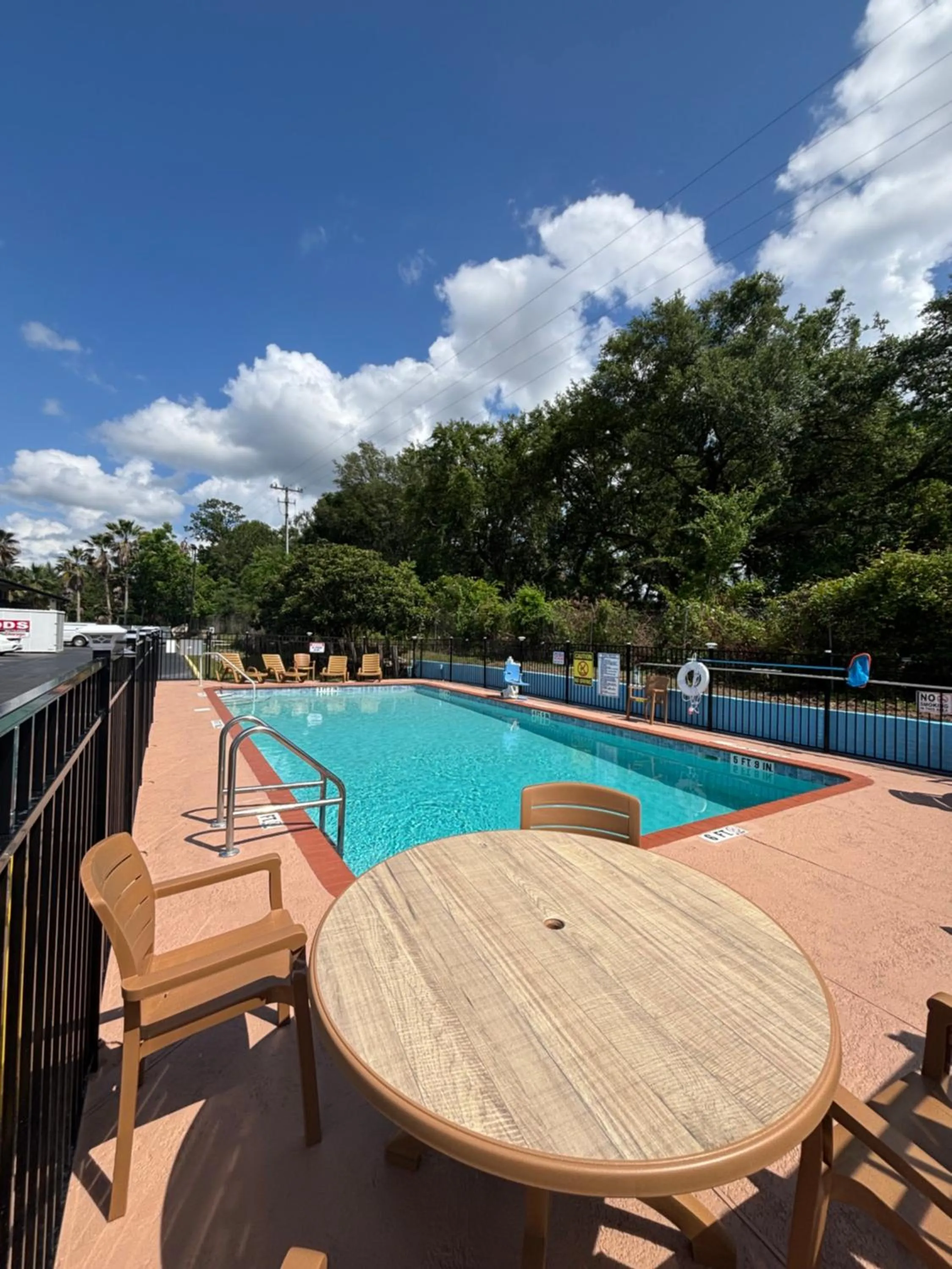 Pool view in Alachua Inn