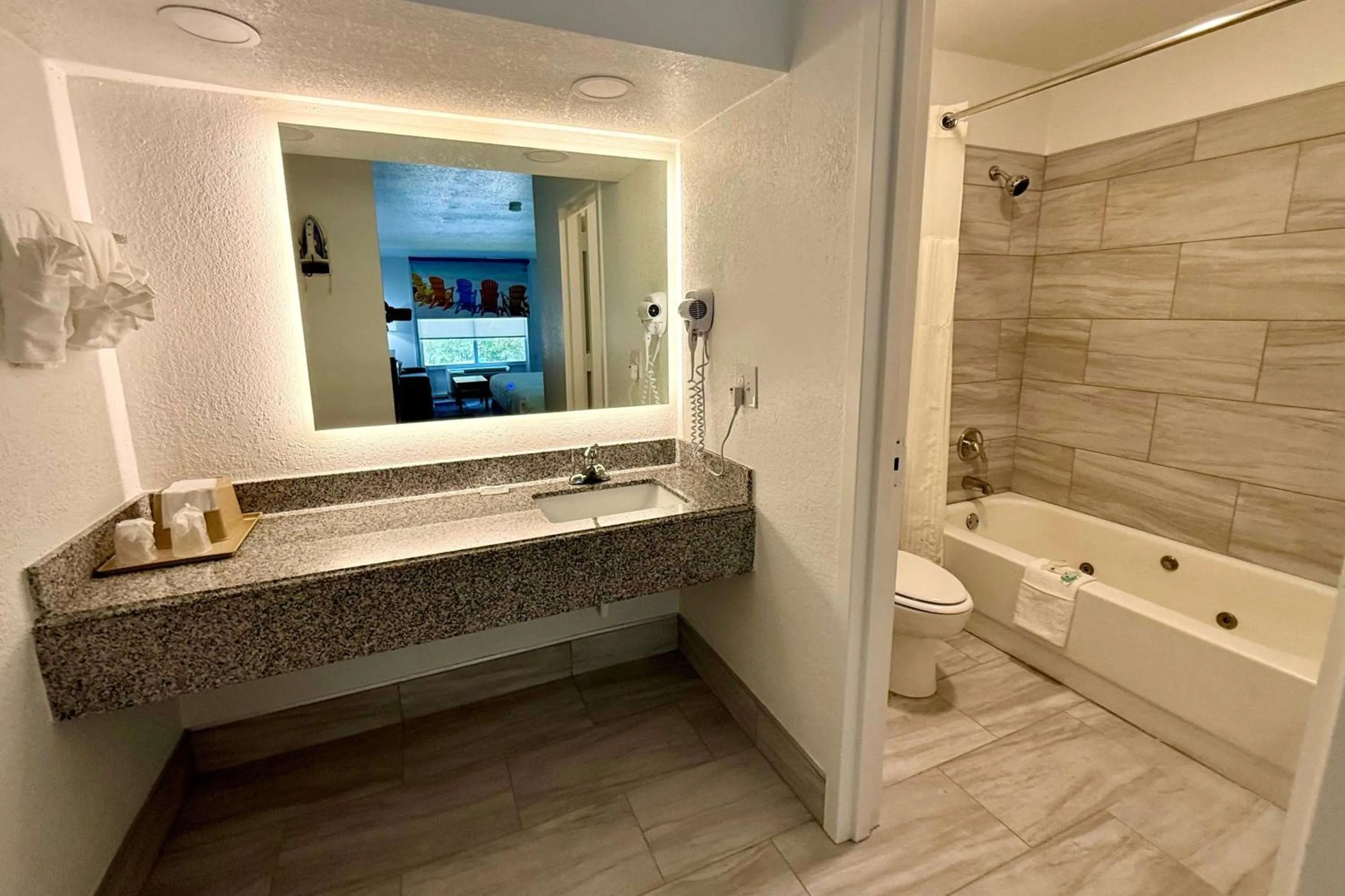 Bathroom in Days Inn by Wyndham Eglin AFB
