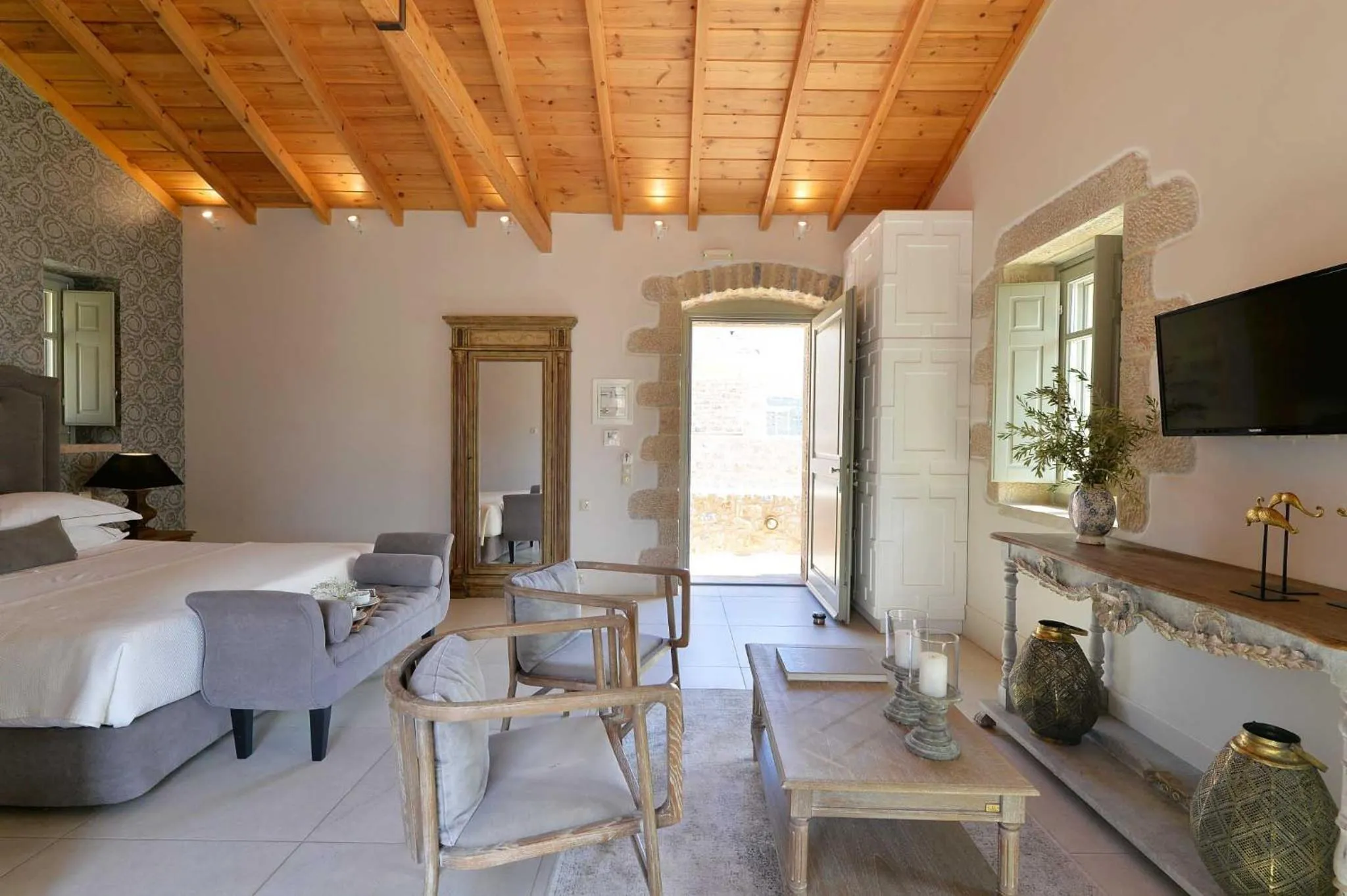 Seating area in Akrolithi Boutique Hotel & Suites