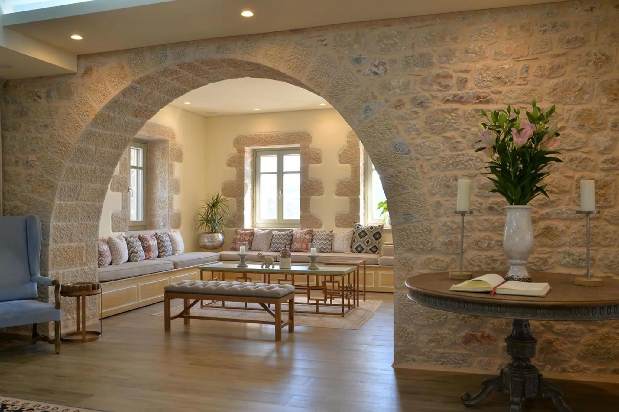 Seating area in Akrolithi Boutique Hotel & Suites