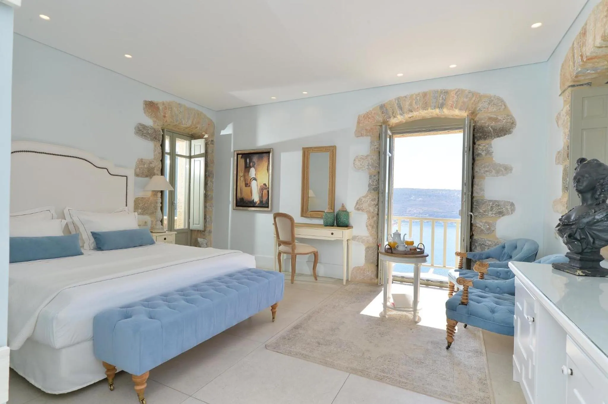 Bed in Akrolithi Boutique Hotel & Suites