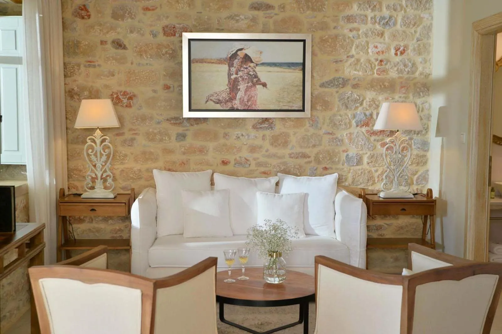 Seating area in Akrolithi Boutique Hotel & Suites