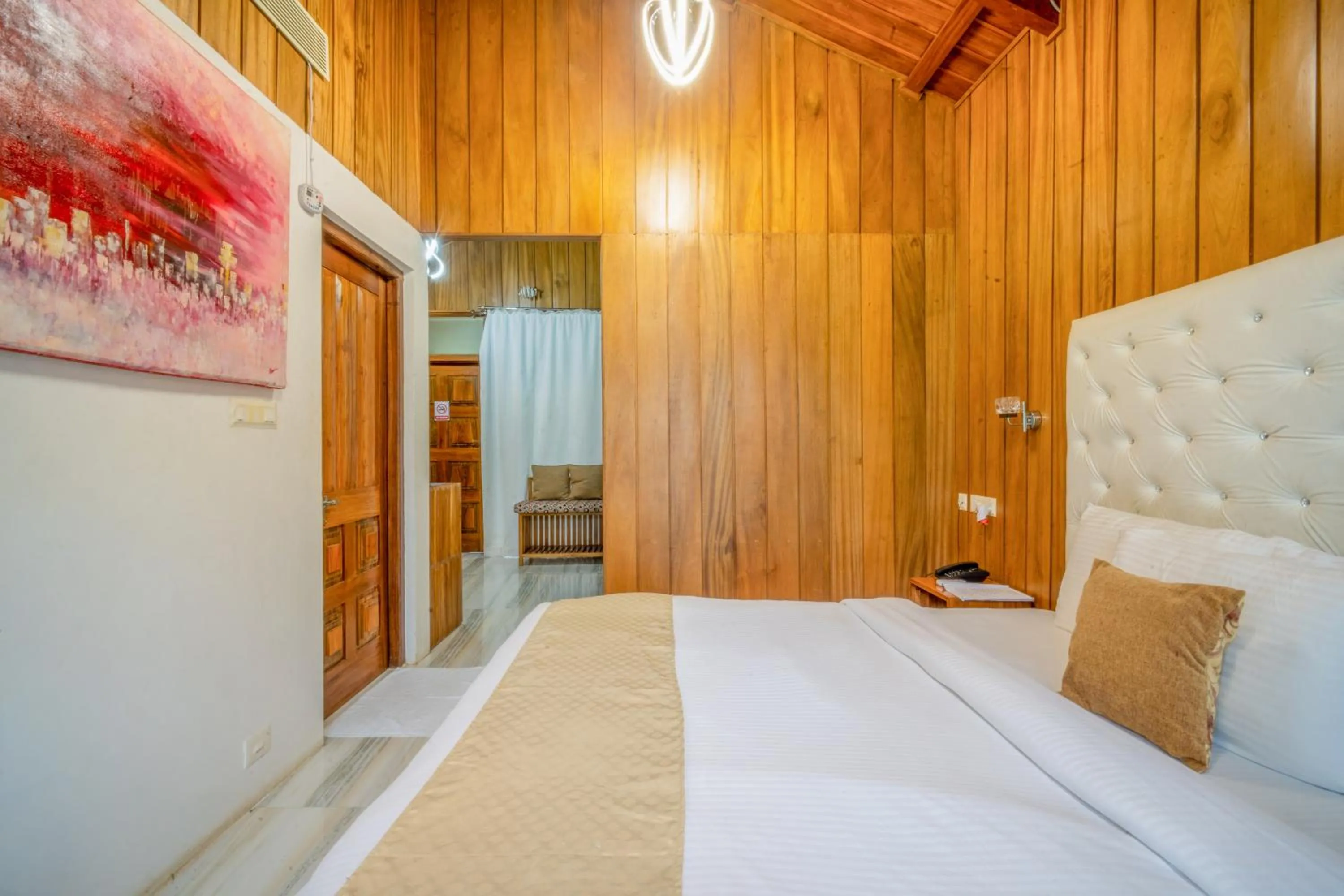 Bed in Rainforest Resort