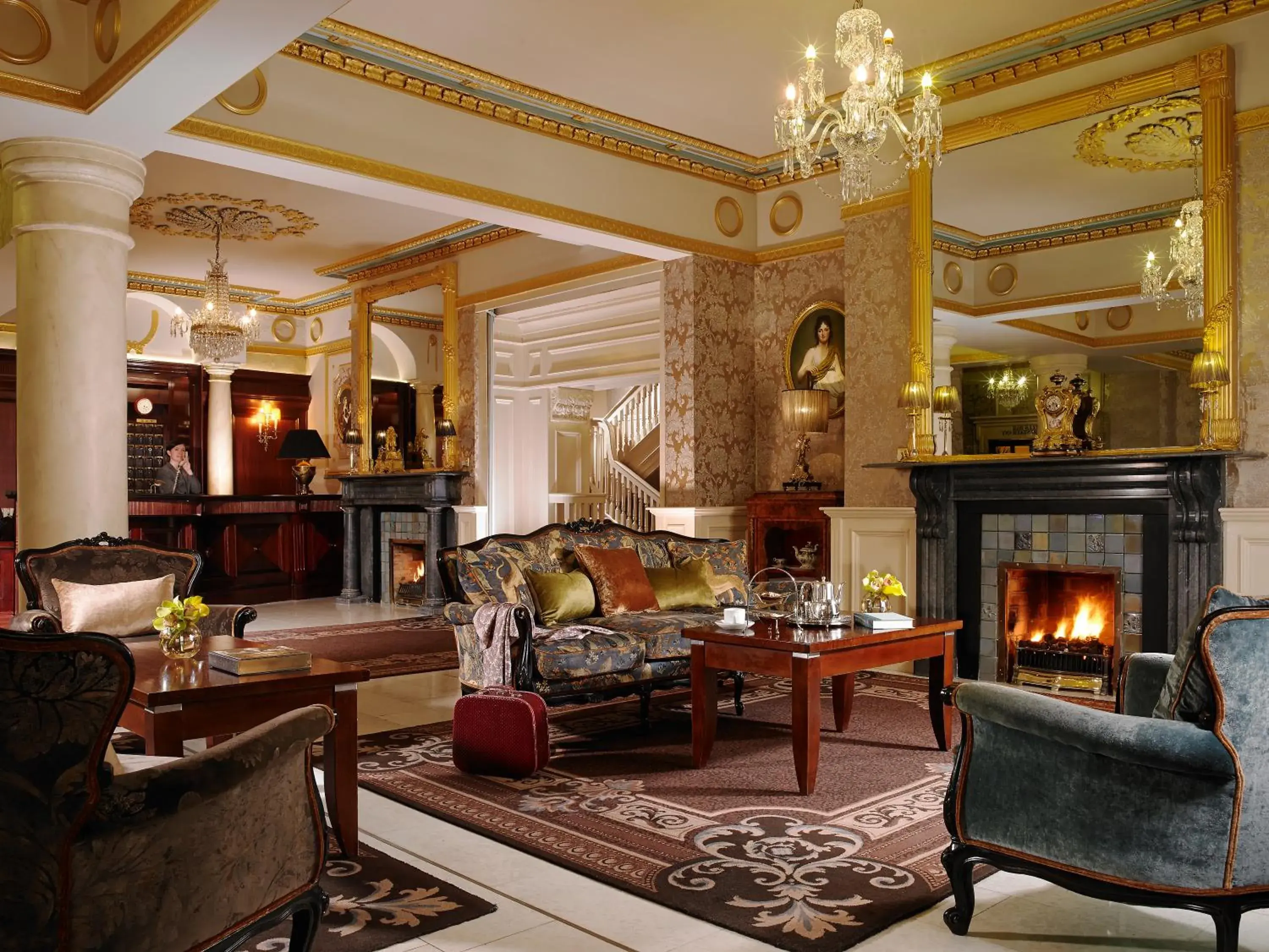 Lobby or reception in Buswells Hotel Lobby or reception in Buswells Hotel