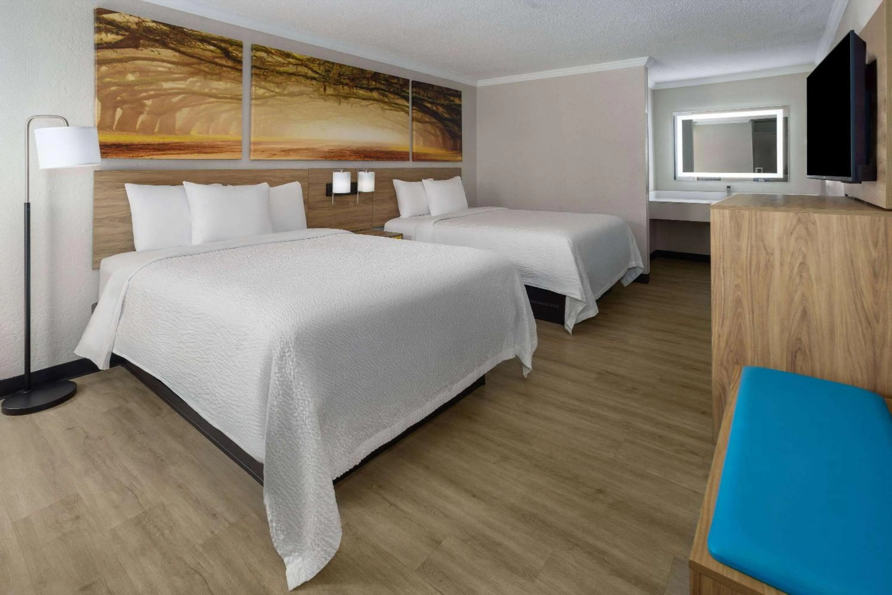 Photo of the whole room, Bed in Days Inn by Wyndham Hinesville Near Fort Stewart, Newly Renovated, Free Hot Breakfast, Restaurant and Bar