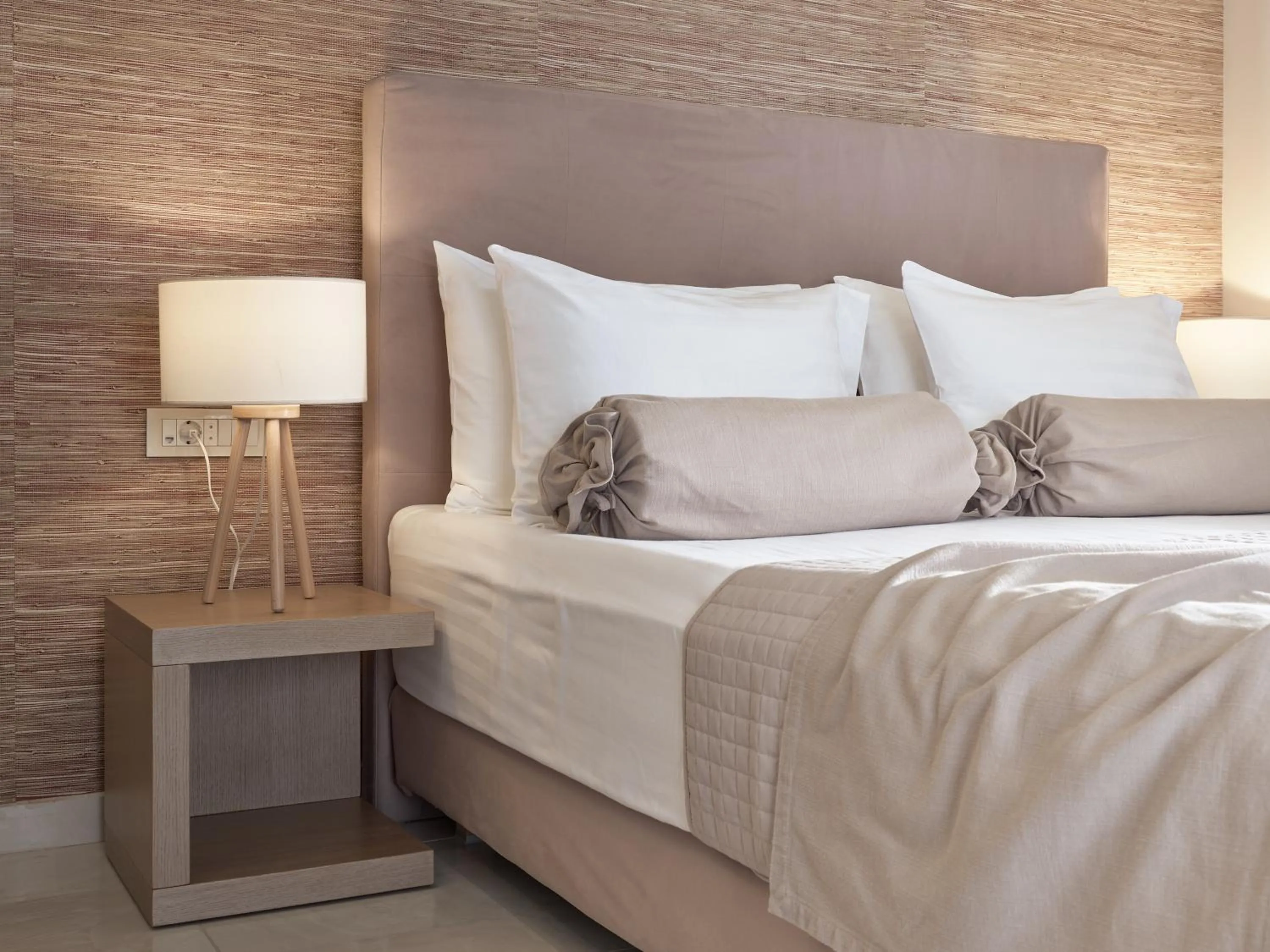 Bed in Koukounaria Hotel & Suites