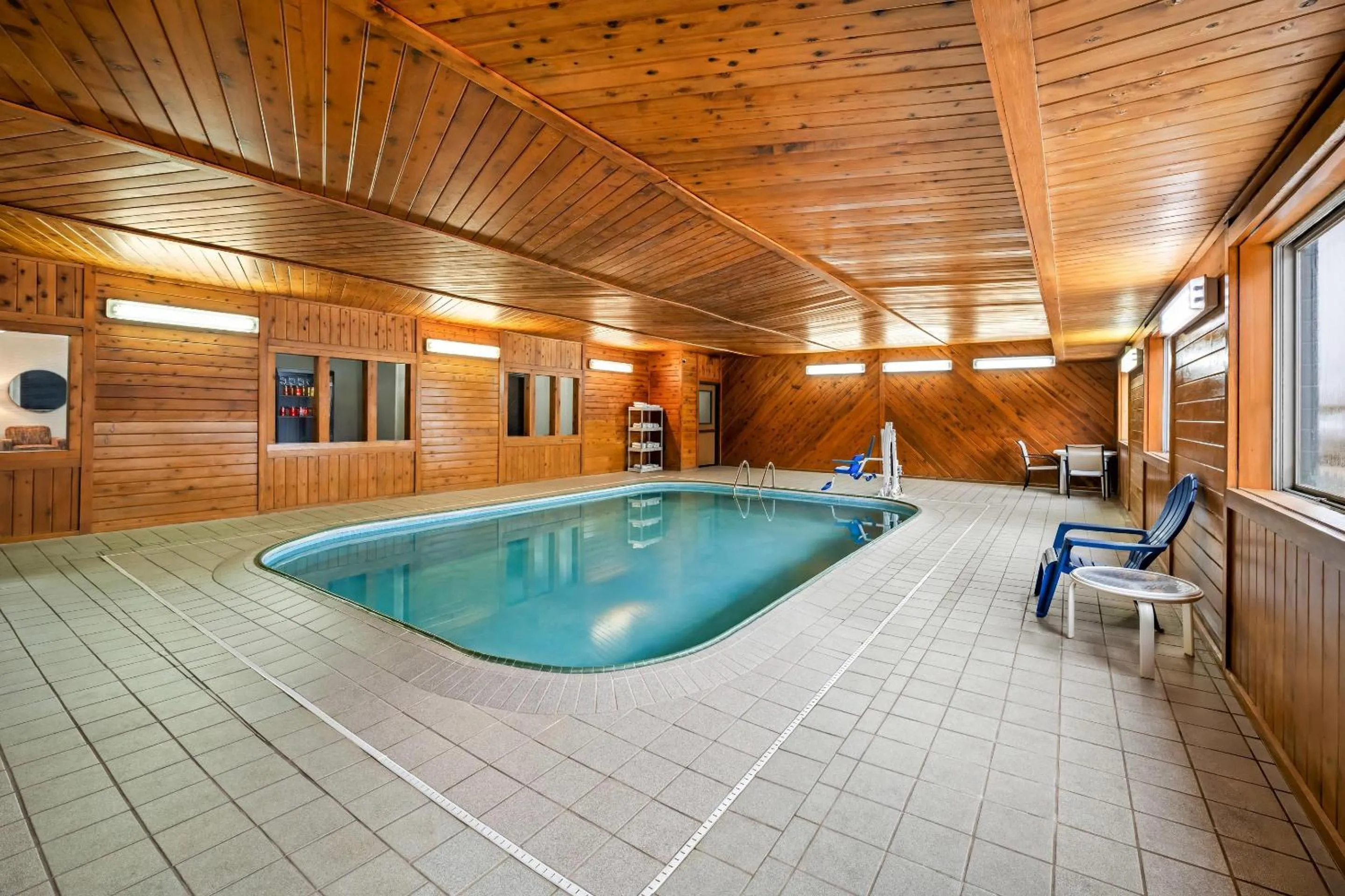 Pool view in Quality Inn Dubuque on Hwy 20