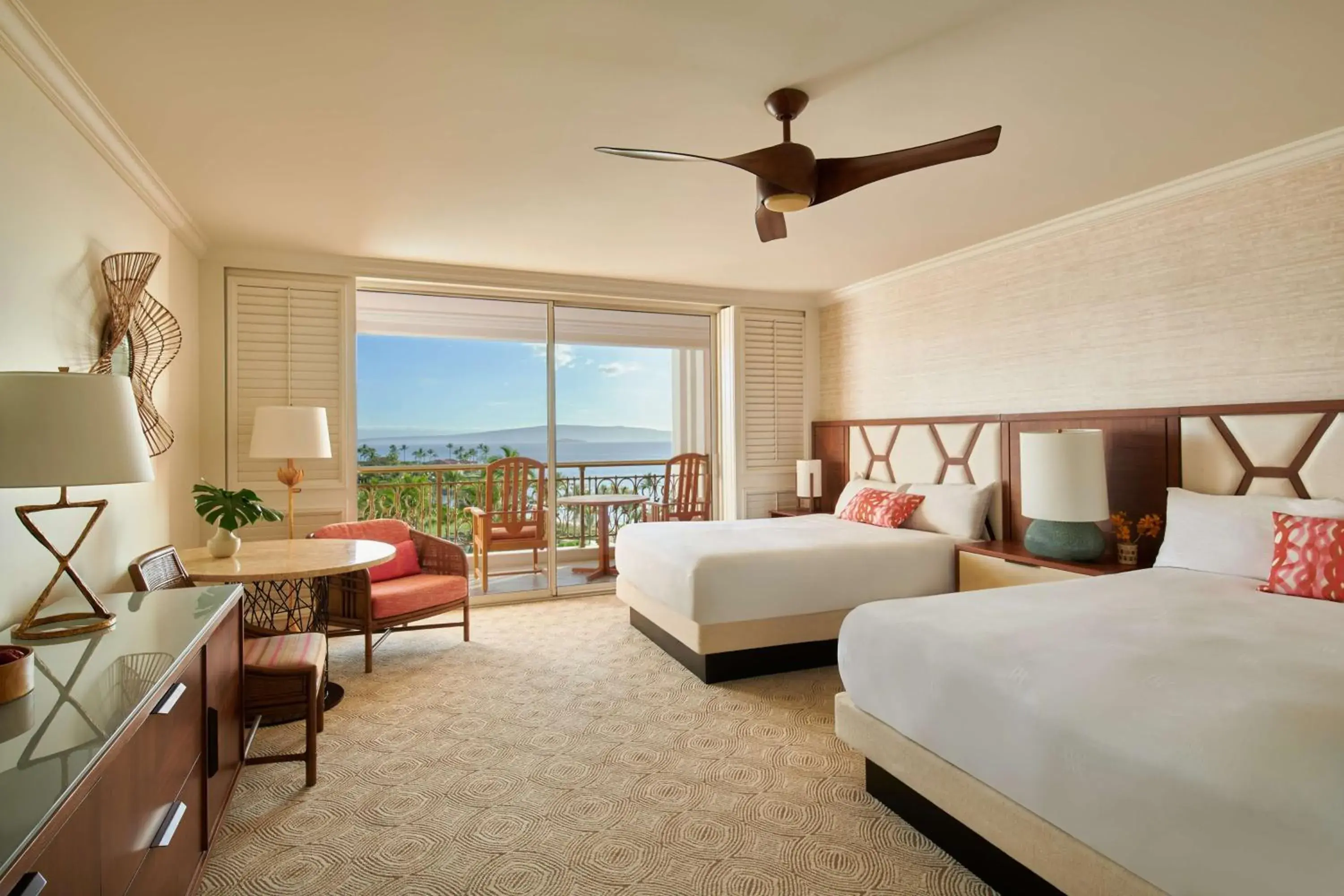 Deluxe Queen Room with Two Queen Beds and Ocean View in Grand Wailea Resort Hotel & Spa, A Waldorf Astoria Resort Deluxe Queen Room with Two Queen Beds and Ocean View in Grand Wailea Resort Hotel & Spa, A Waldorf Astoria Resort