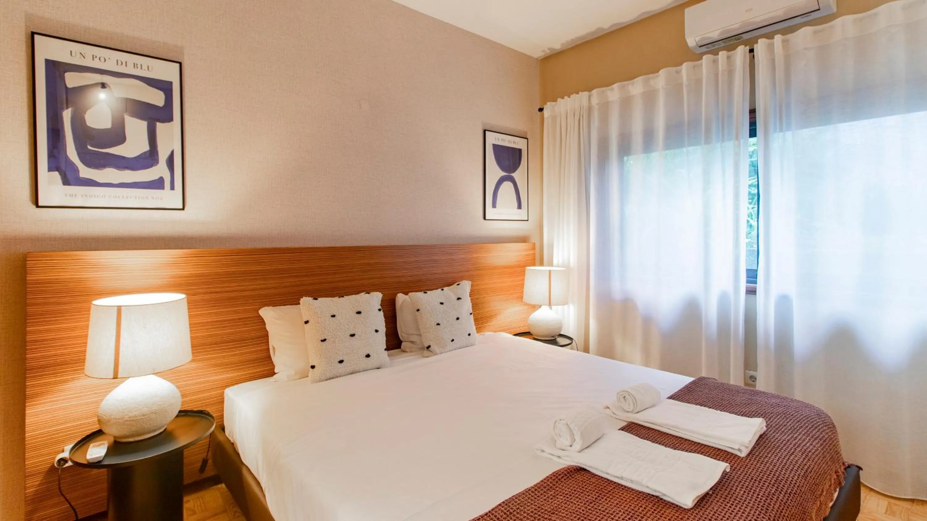 Bed in Firmeza388 Charming Flats - Comfort & Privacy with 2 Bedrooms