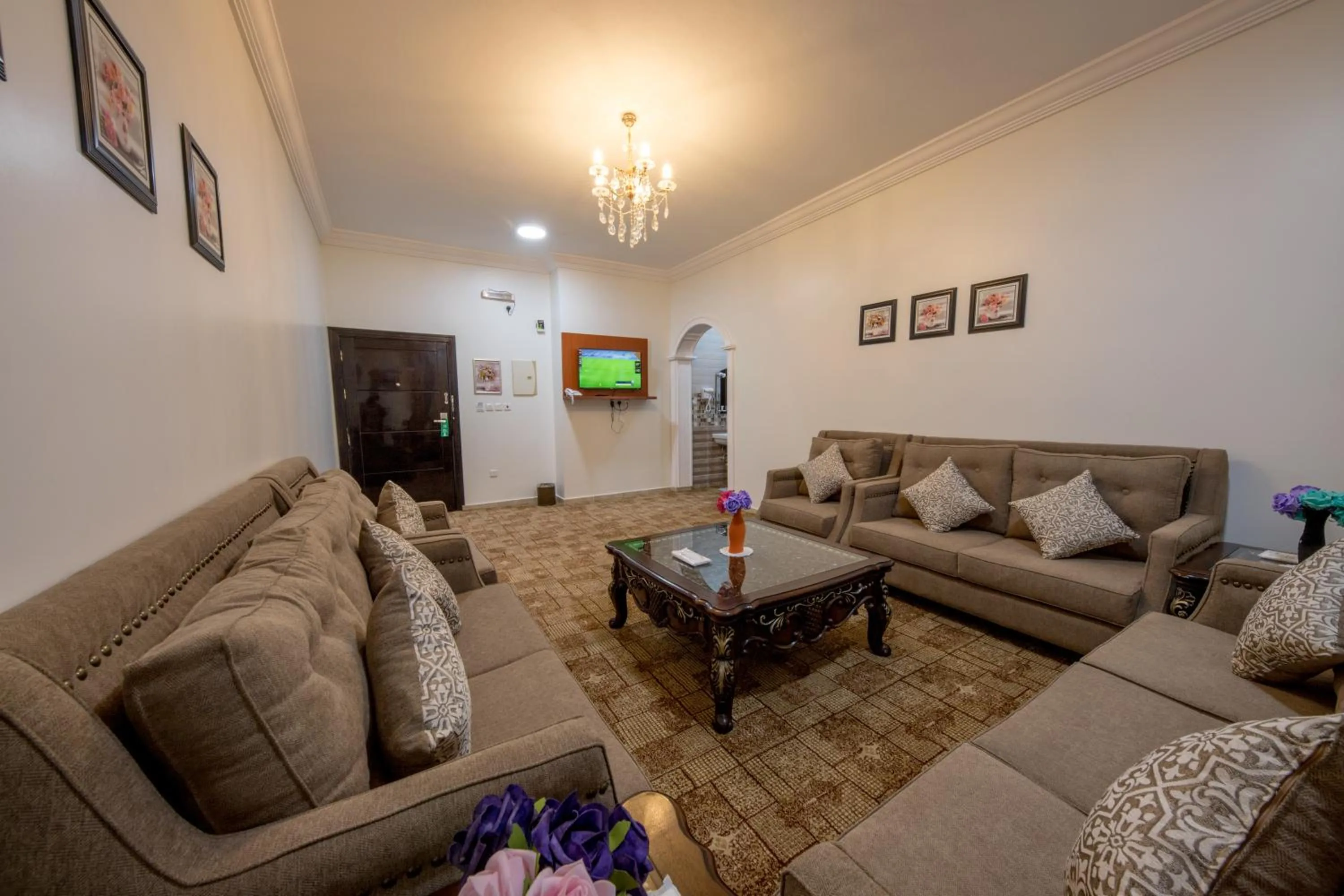 Living room in شاطئ الياسمين للشقق الفندقية