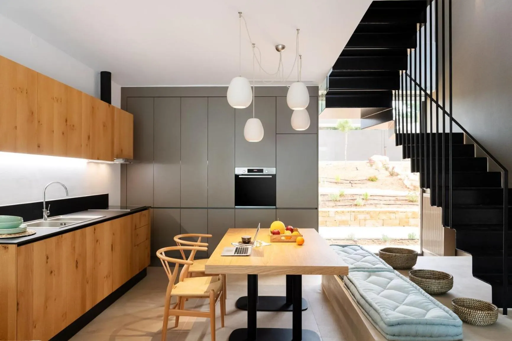 Kitchen or kitchenette in Amantes Villas and Suites