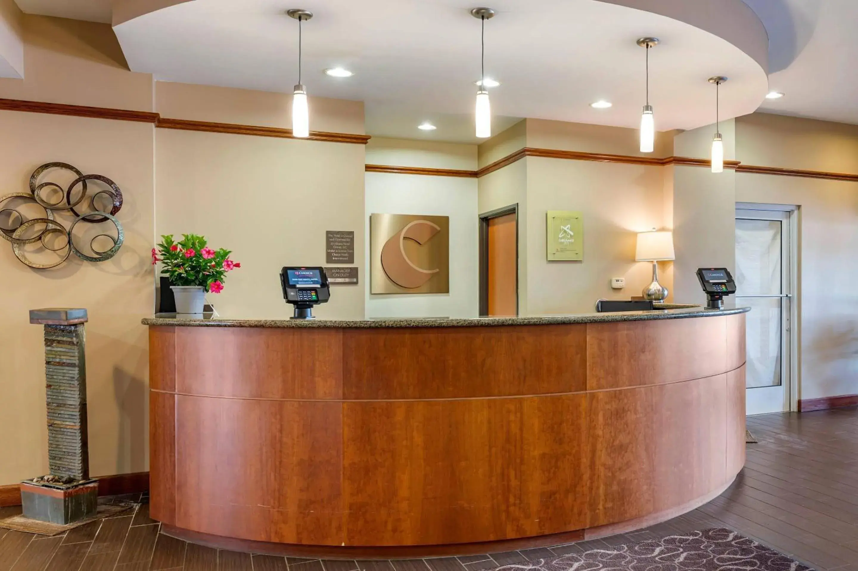 Lobby or reception in Comfort Suites Urbana Champaign, University Area Lobby or reception in Comfort Suites Urbana Champaign, University Area