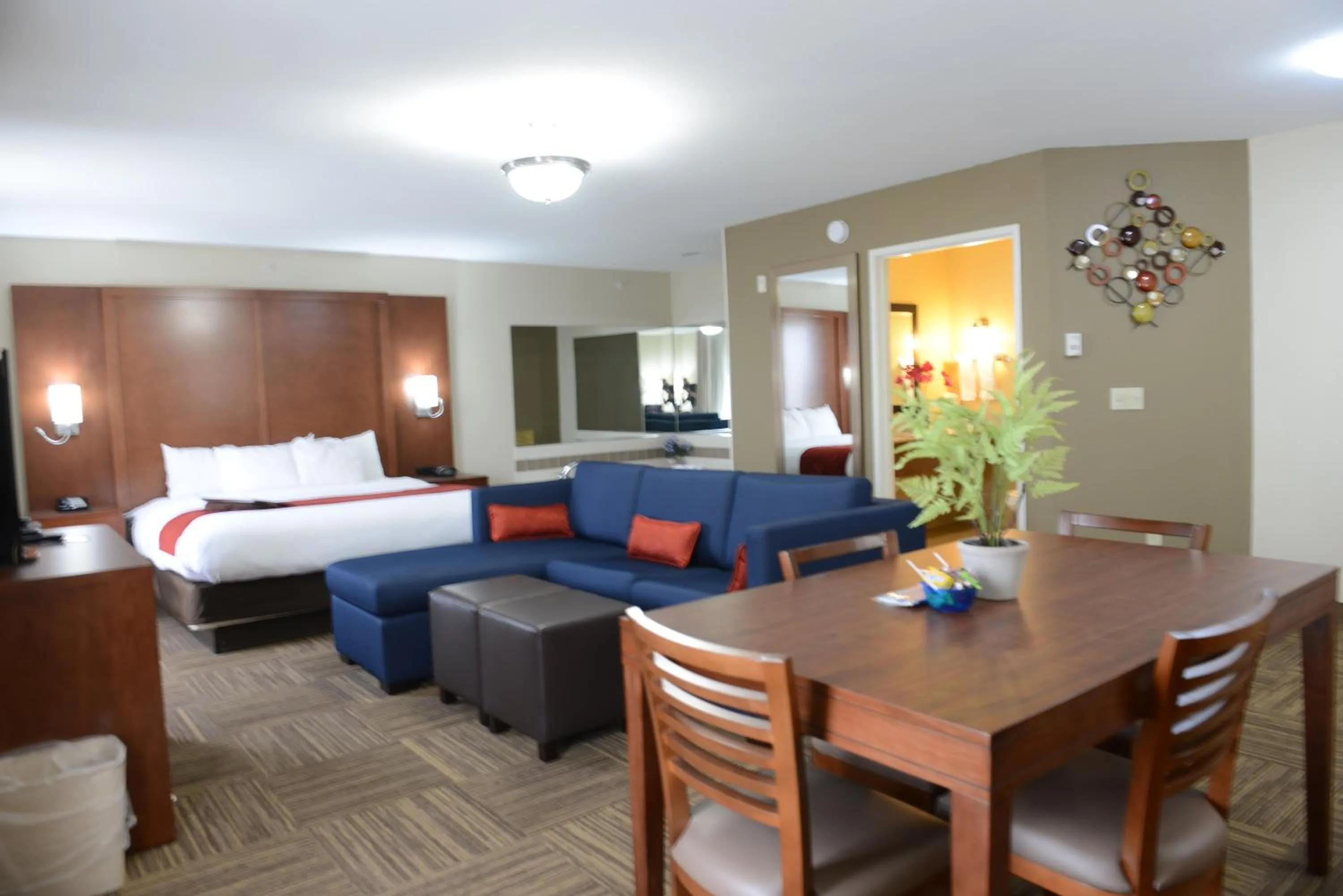 Living room, Bed in Comfort Suites Urbana Champaign, University Area