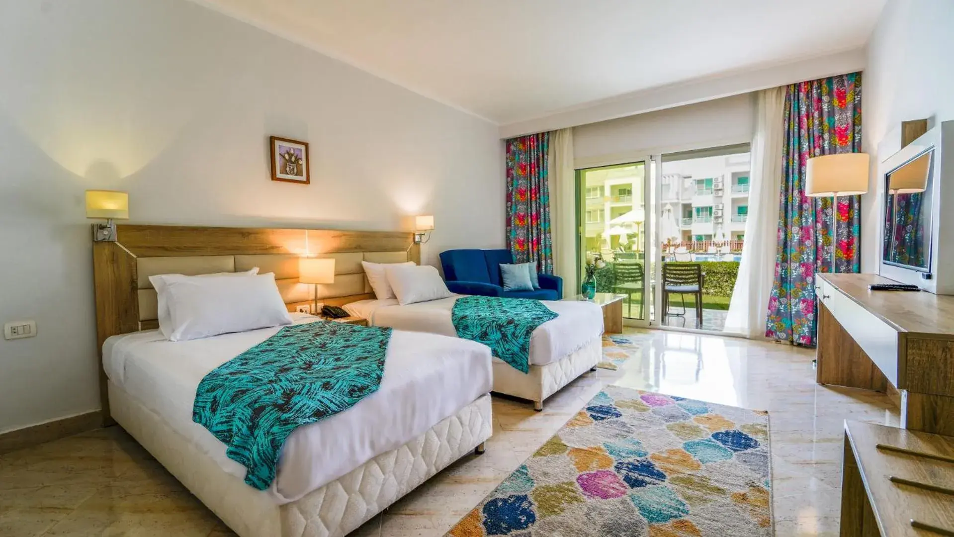 Deluxe Double or Twin Room with Pool View - single occupancy in SeaVille Beach Hotel by Elite Hotels & Resorts Deluxe Double or Twin Room with Pool View - single occupancy in SeaVille Beach Hotel by Elite Hotels & Resorts