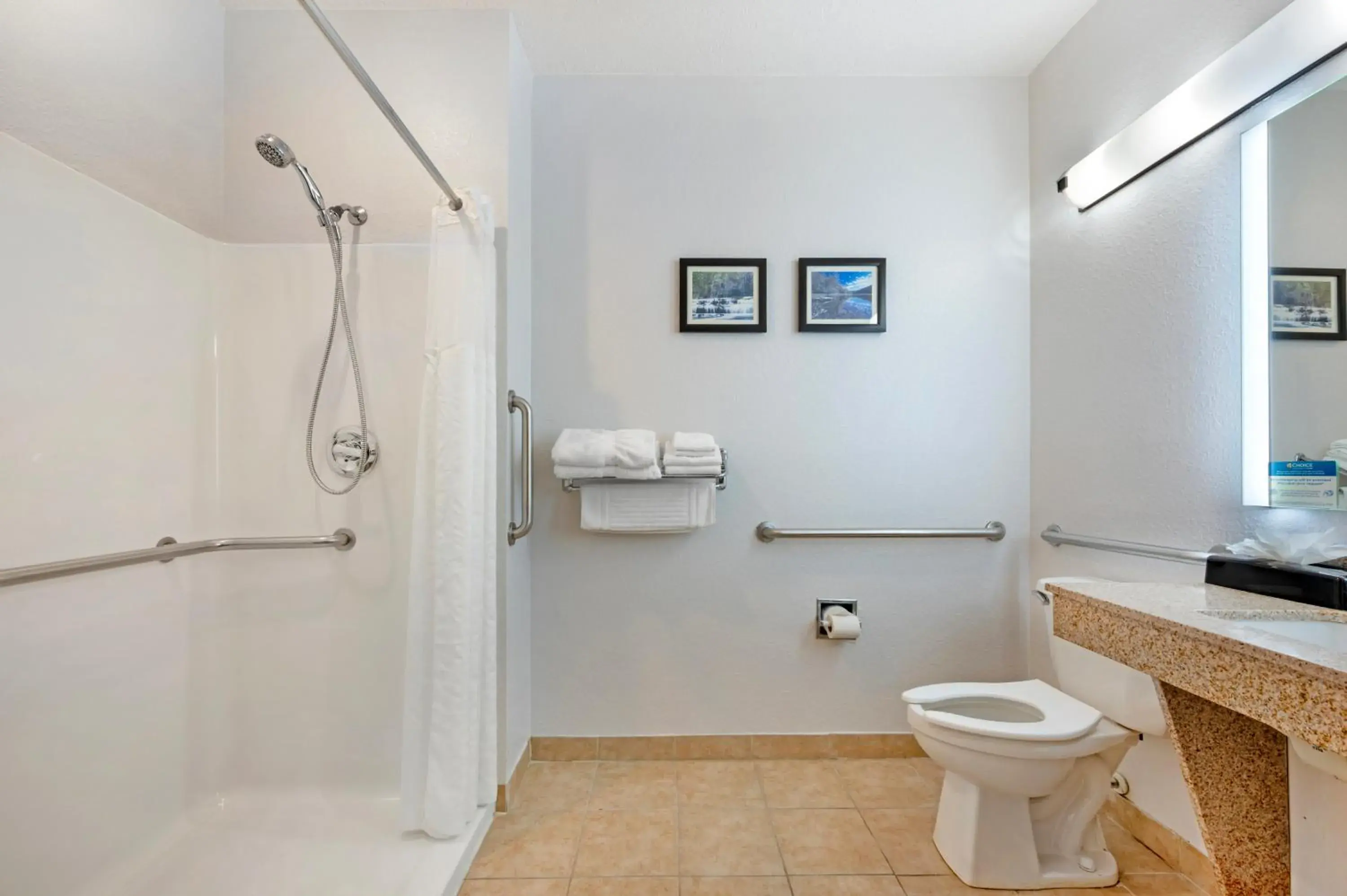 King Room with Roll-In Shower - Accessible/Non Smoking in Comfort Inn & Suites North Greenfield King Room with Roll-In Shower - Accessible/Non Smoking in Comfort Inn & Suites North Greenfield