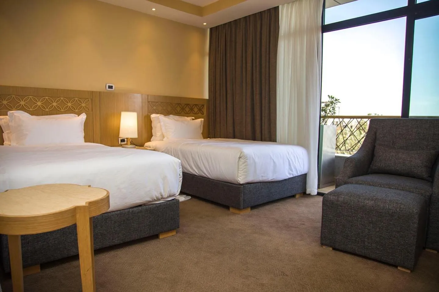 Bed in Vamos Addis Hotel