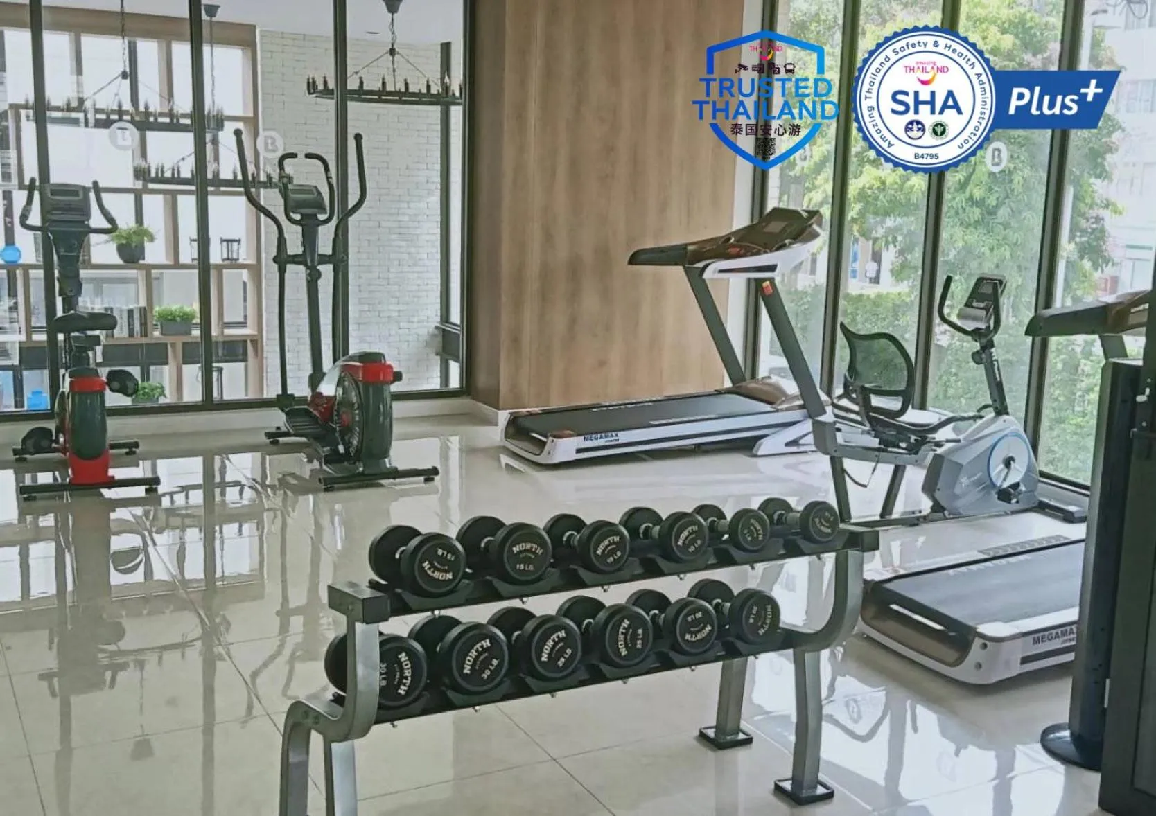 Fitness centre/facilities in B Stay Hotel