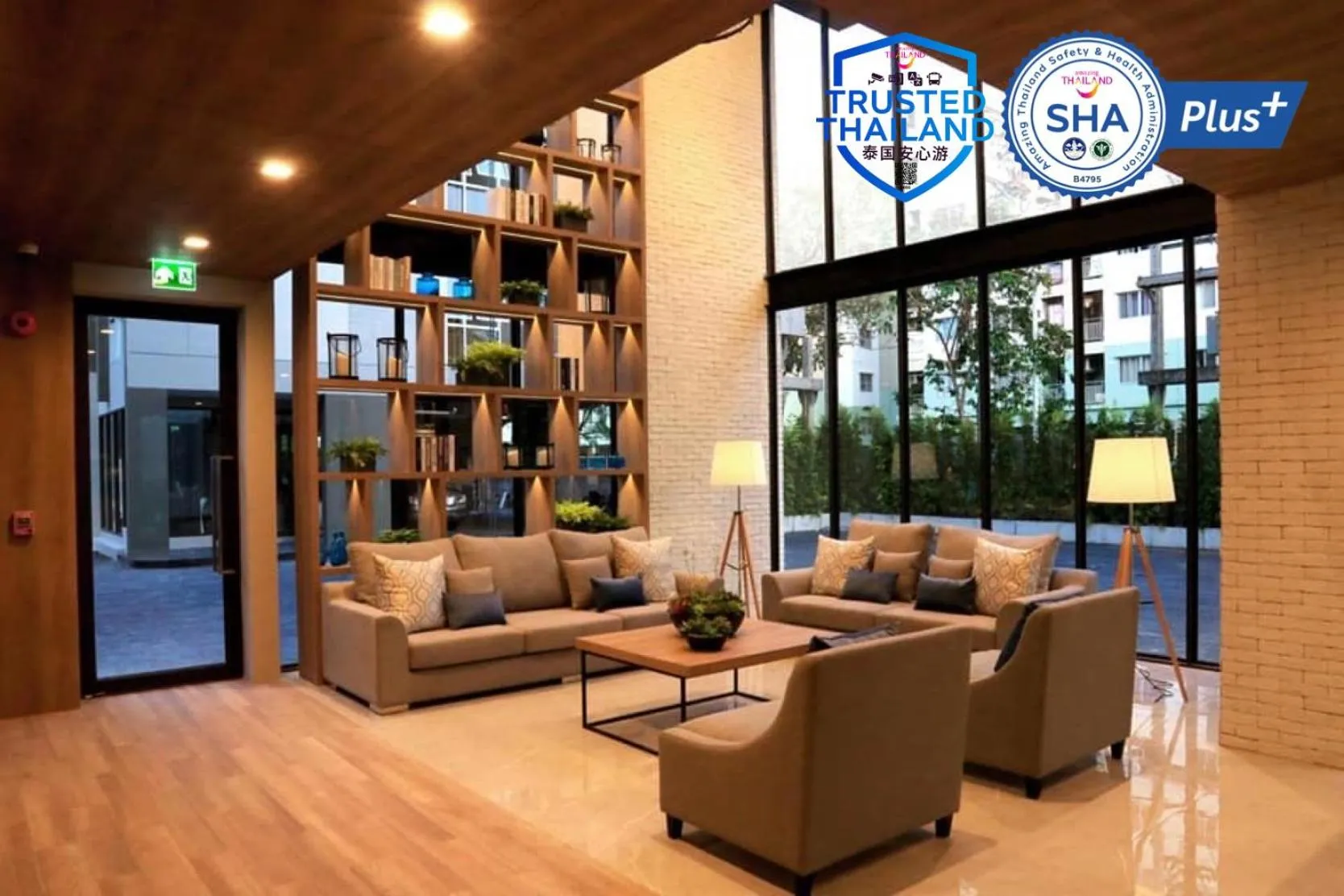 Seating area in B Stay Hotel