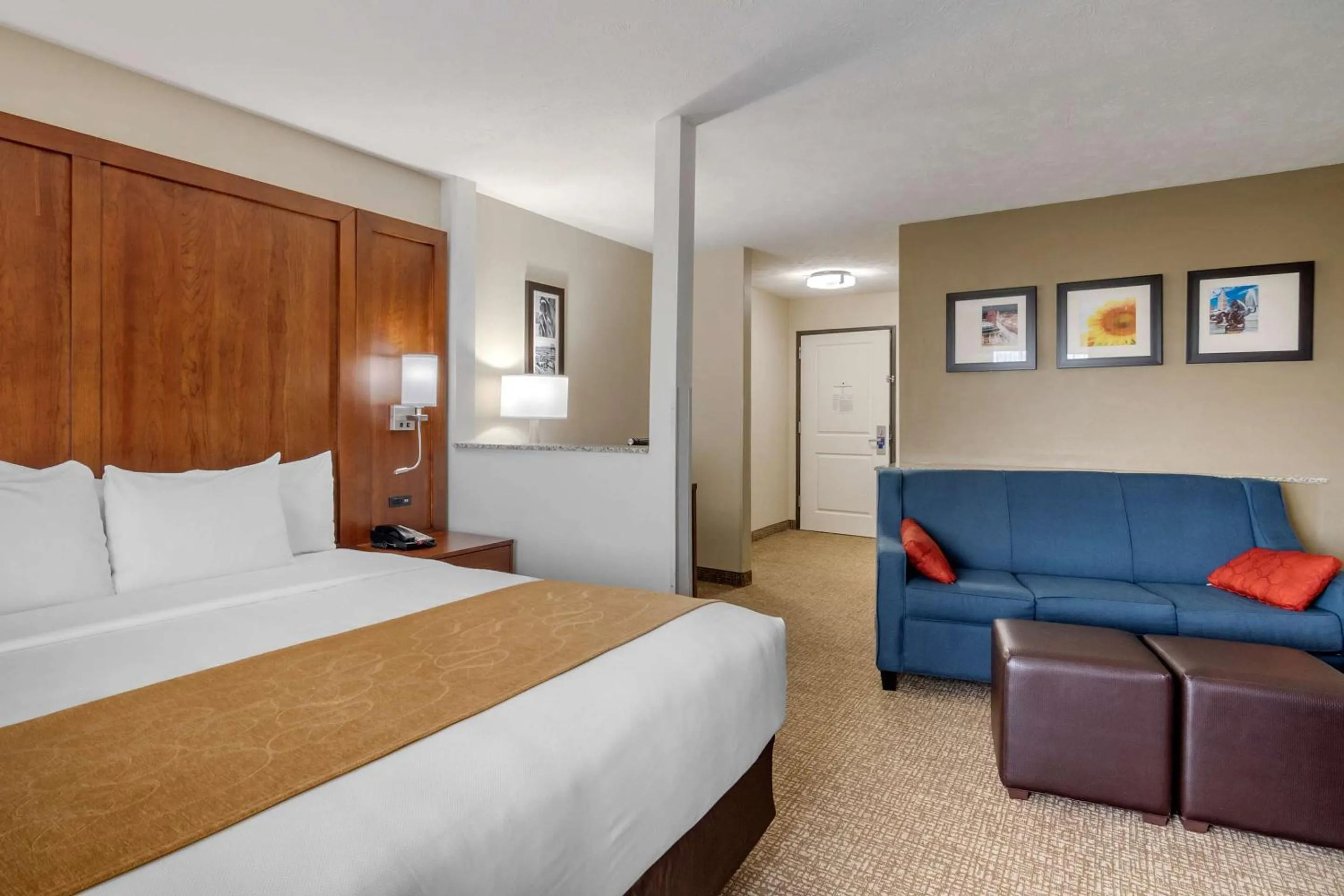 Bedroom, Bed in Comfort Suites Speedway - Kansas City